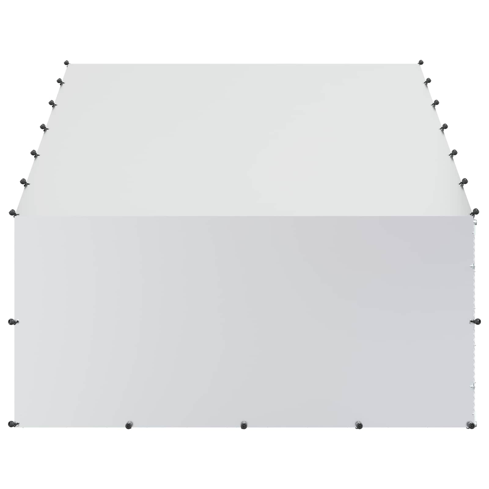 Pollaio con tetto Argento 300 x 200 x 190 cm Acciaio zincato