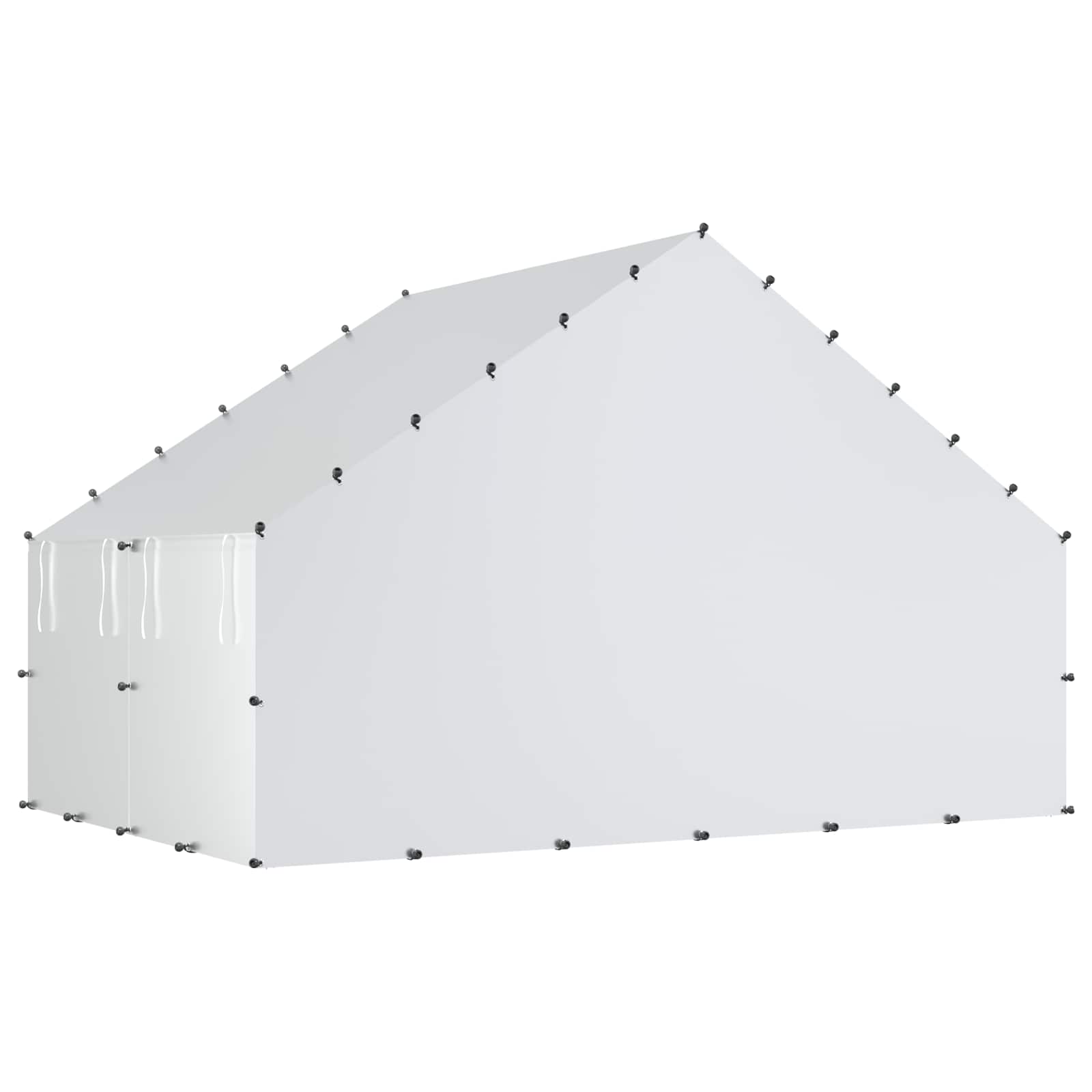 Pollaio con tetto Argento 300 x 200 x 190 cm Acciaio zincato