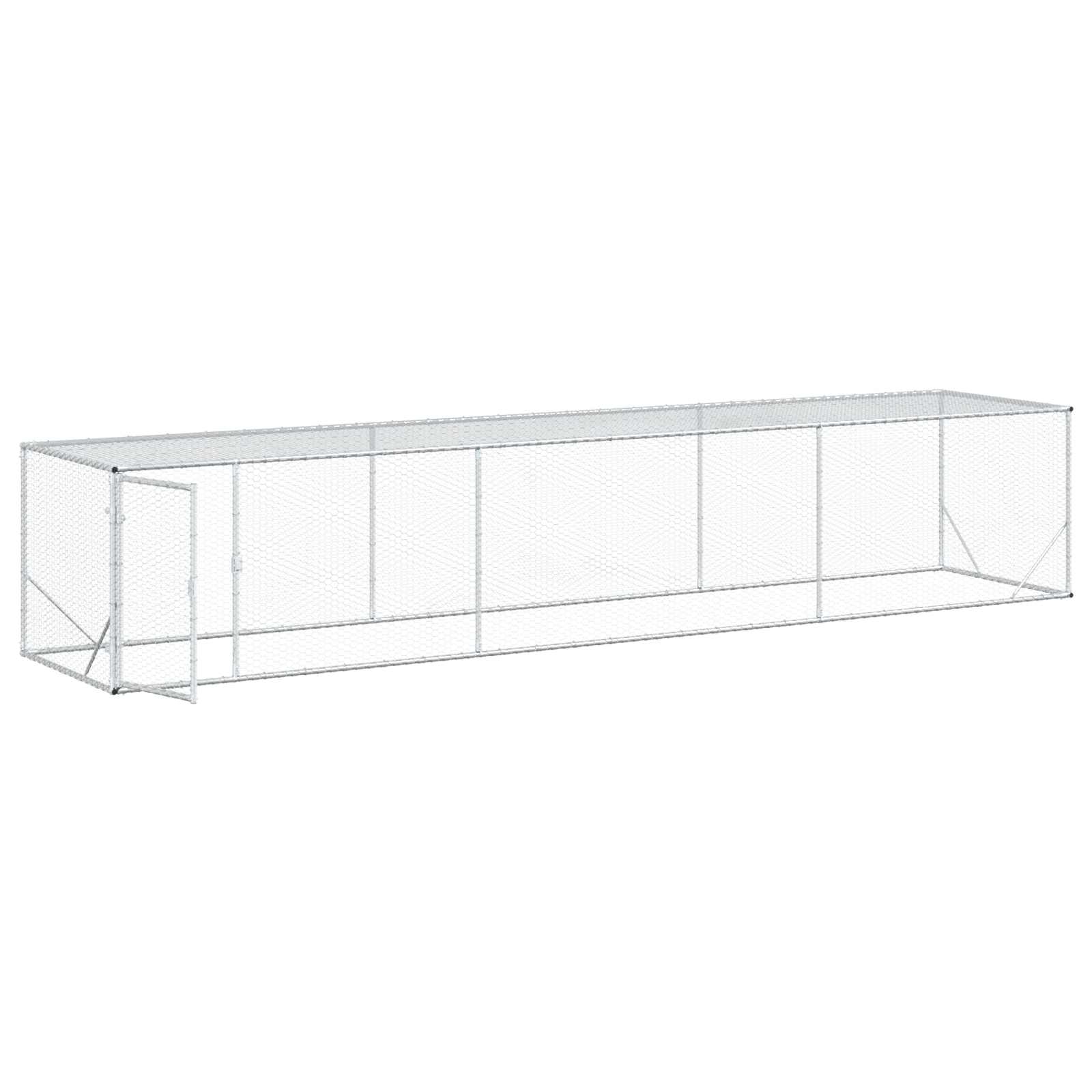 Pollaio Argento 500 x 100 x 100 cm Acciaio zincato