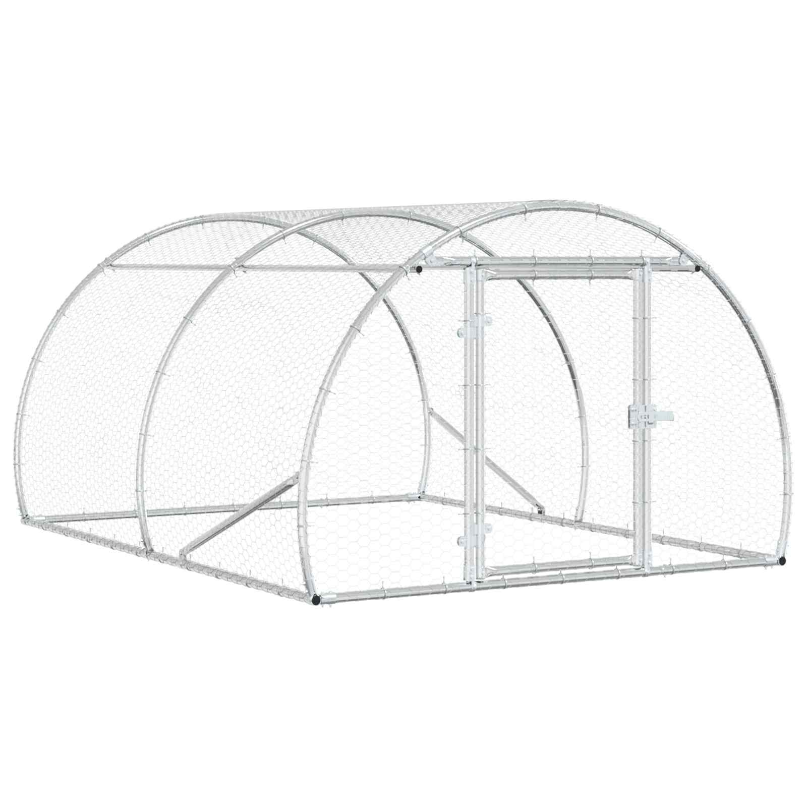 Pollaio Argento 200 x 150 x 100 cm Acciaio zincato