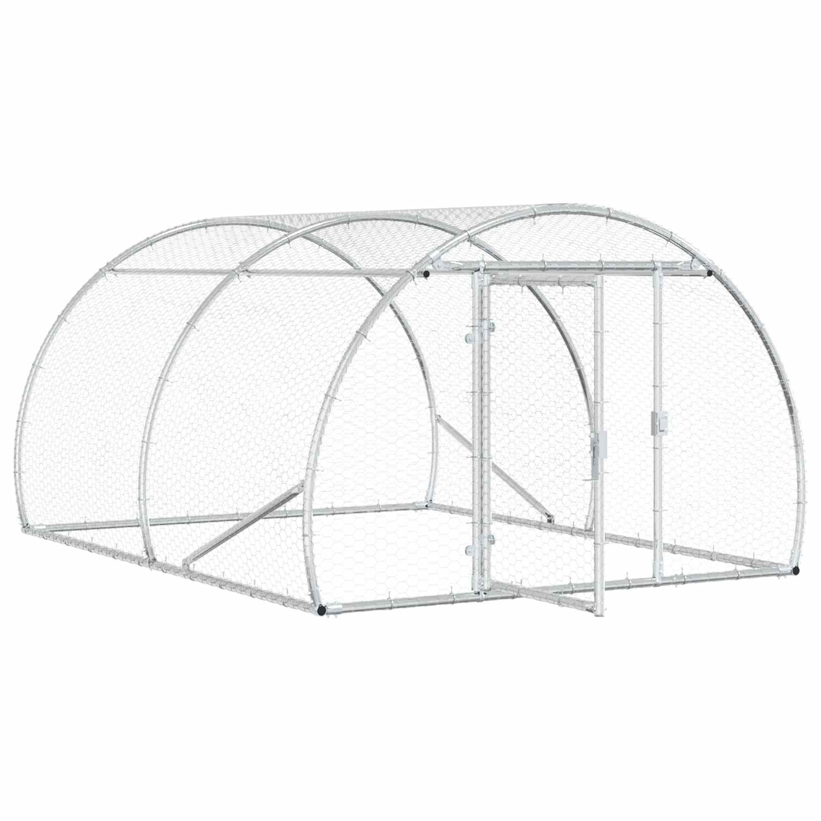 Pollaio Argento 200 x 150 x 100 cm Acciaio zincato