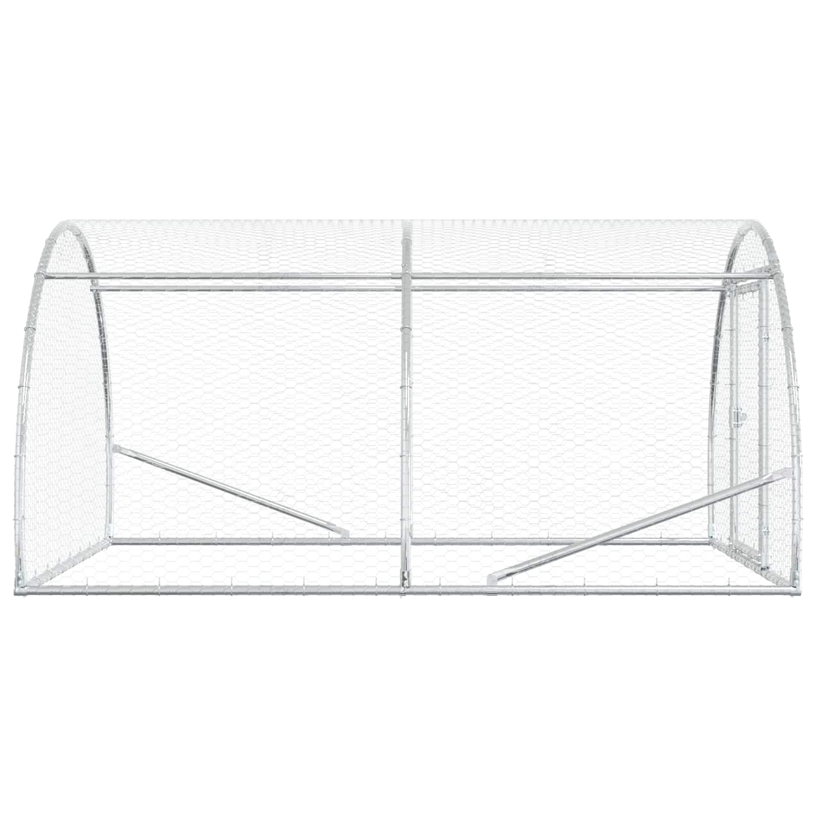 Pollaio Argento 200 x 150 x 100 cm Acciaio zincato
