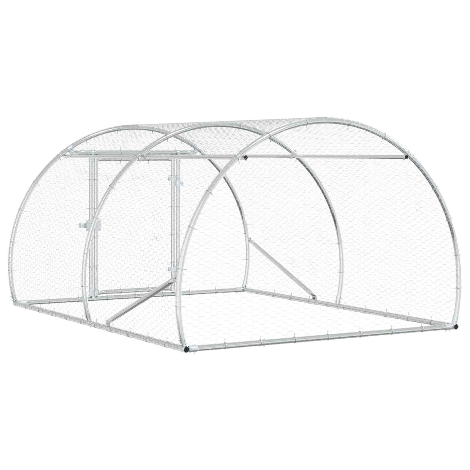 Pollaio Argento 200 x 150 x 100 cm Acciaio zincato