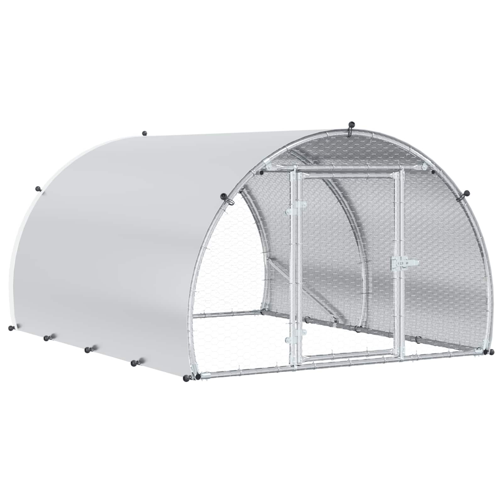 Pollaio Argento 200 x 150 x 100 cm Acciaio zincato