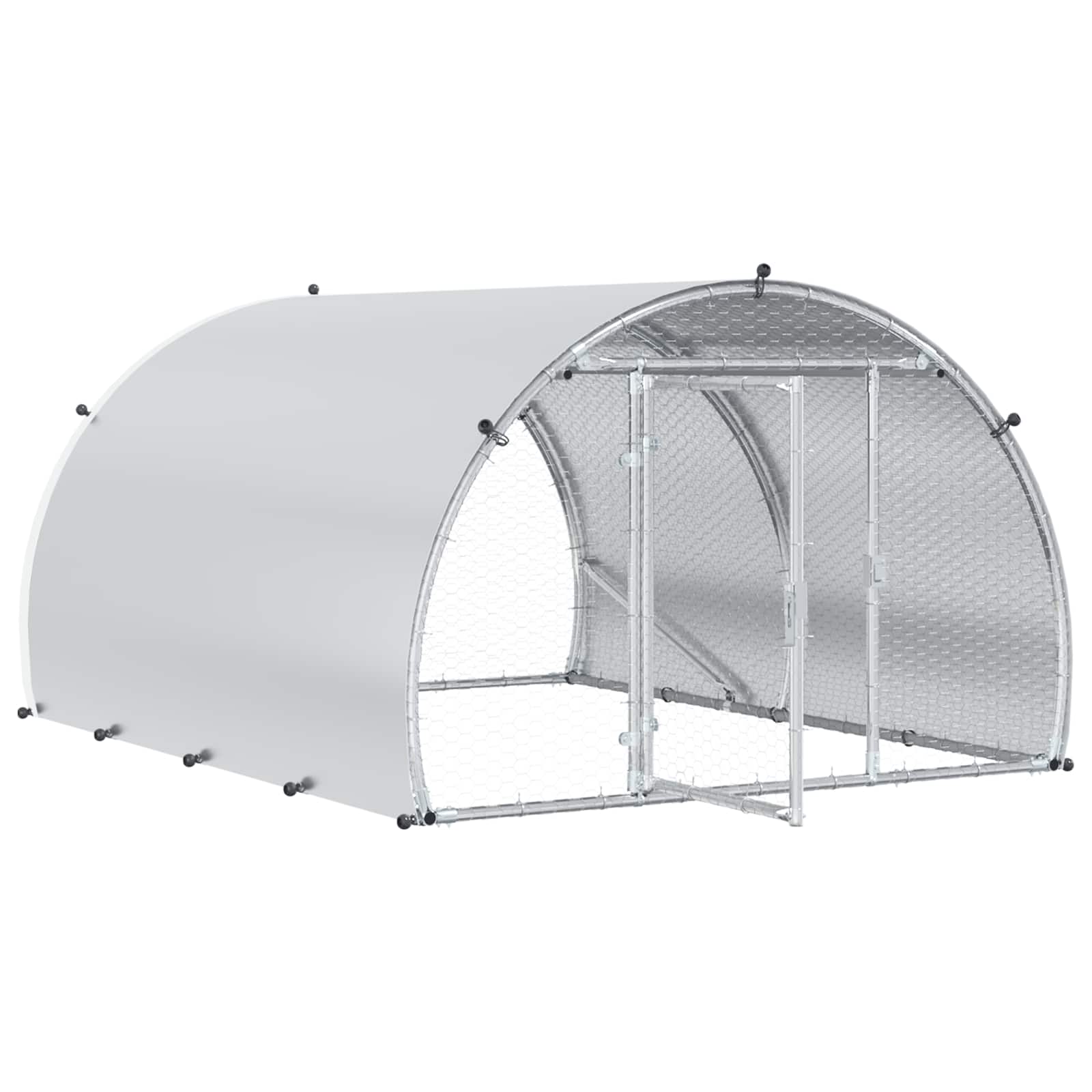 Pollaio Argento 200 x 150 x 100 cm Acciaio zincato