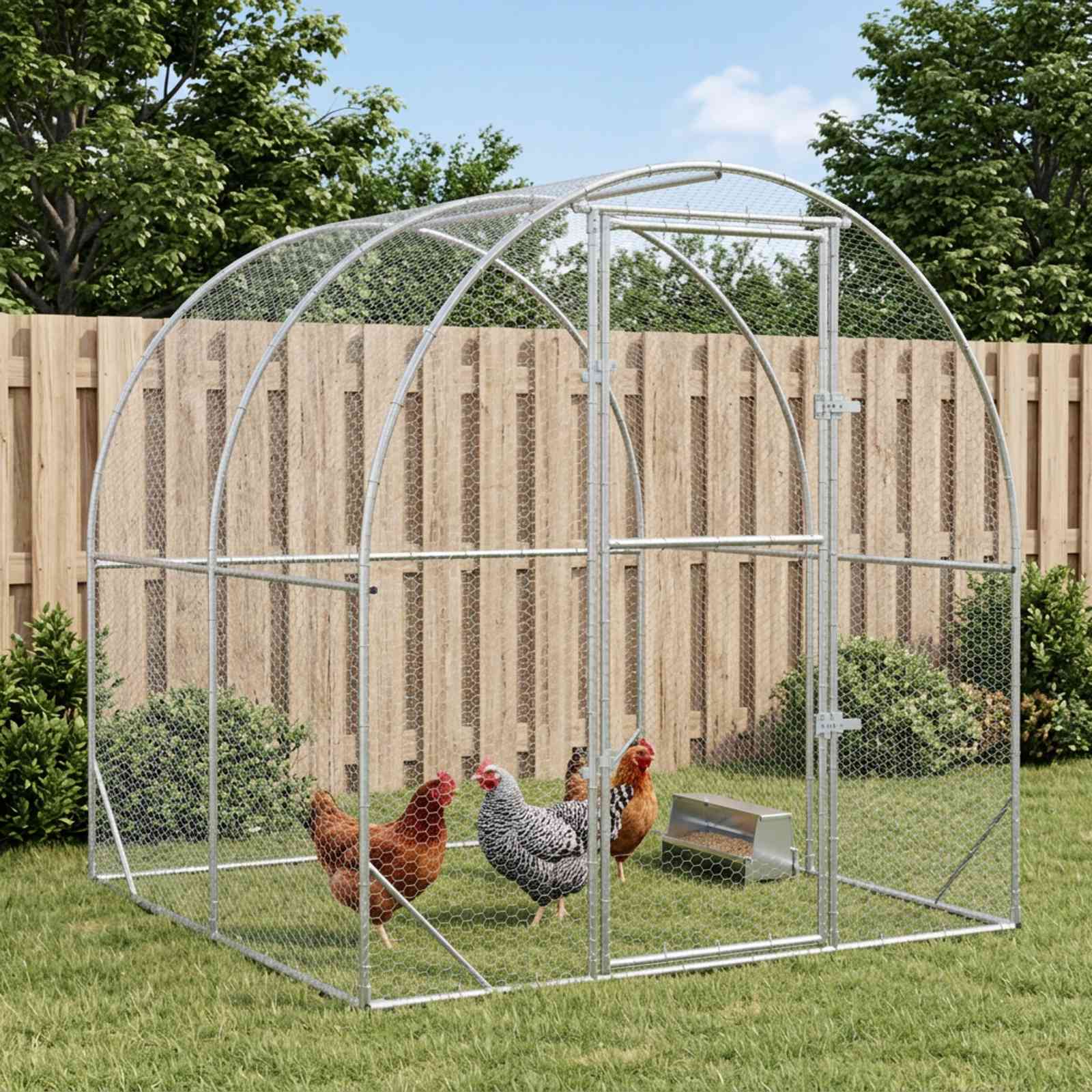 Pollaio Argento 200 x 200 x 200 cm Acciaio zincato