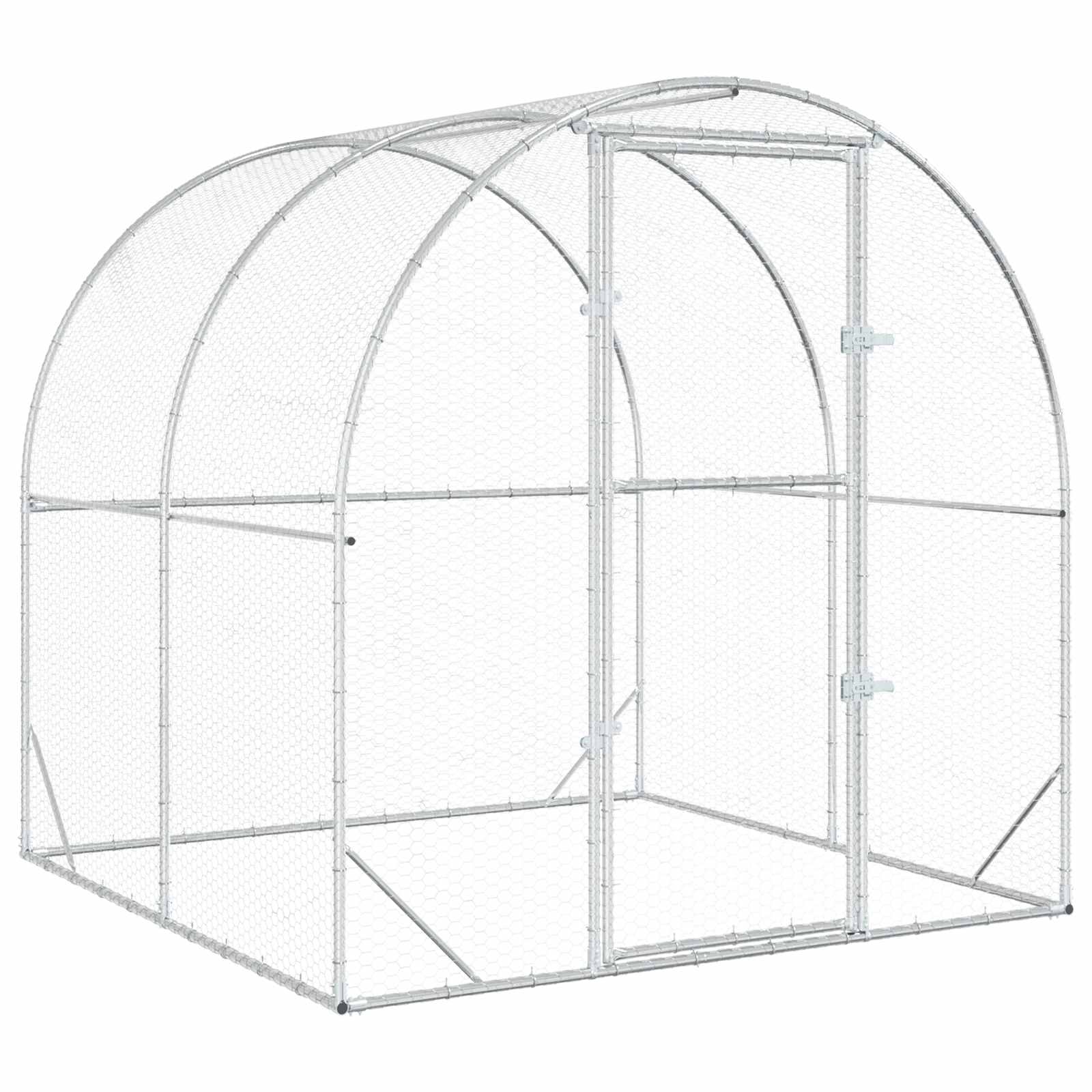 Pollaio Argento 200 x 200 x 200 cm Acciaio zincato