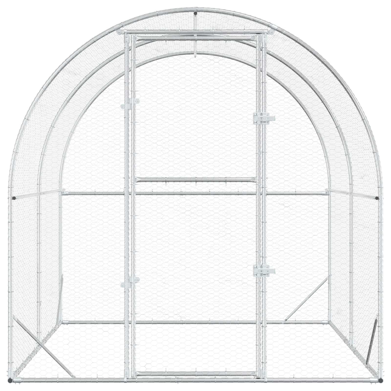 Pollaio Argento 200 x 200 x 200 cm Acciaio zincato