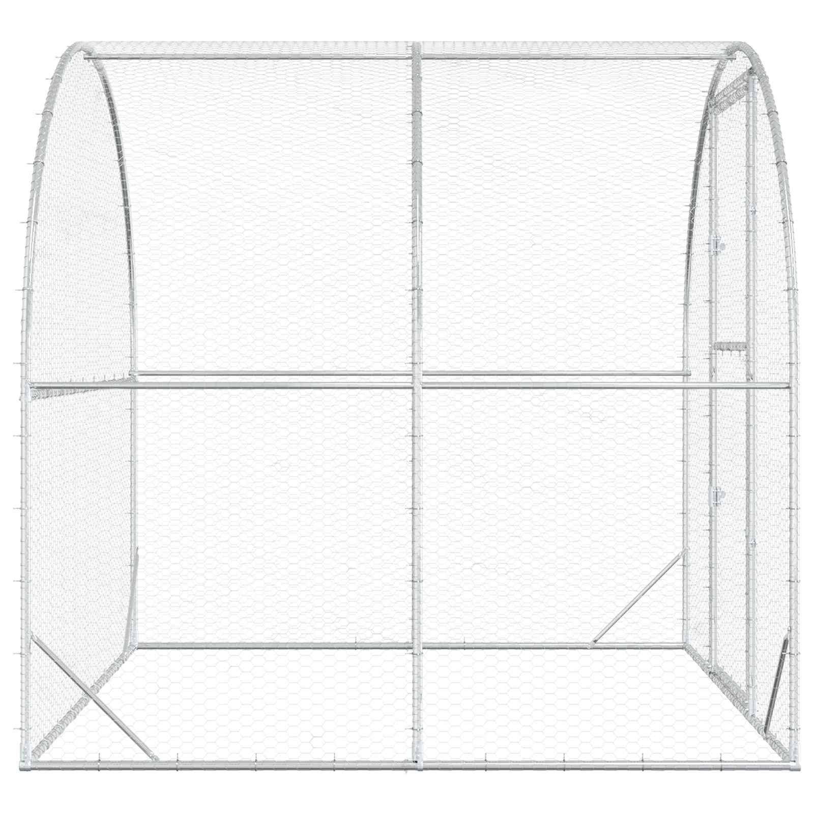 Pollaio Argento 200 x 200 x 200 cm Acciaio zincato