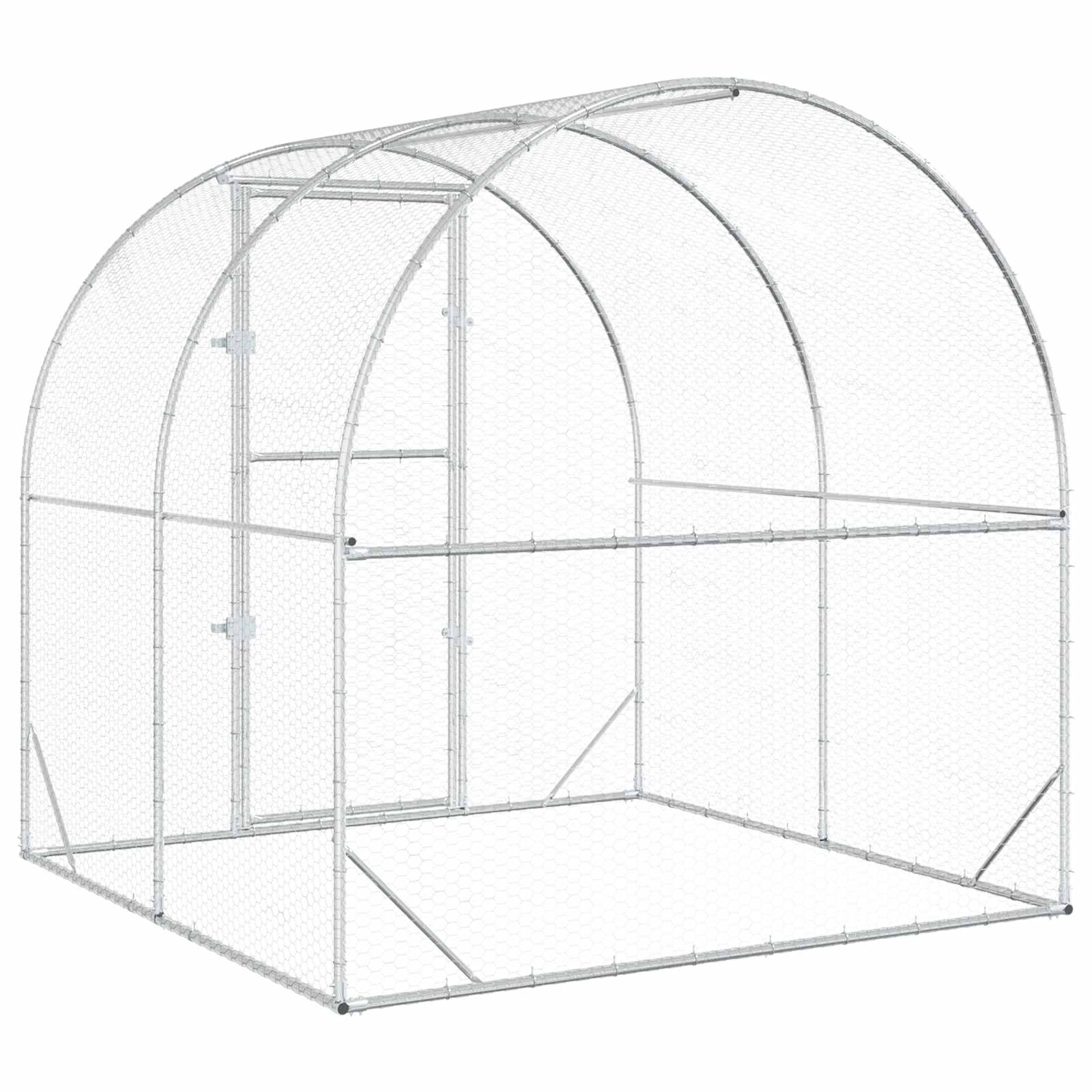 Pollaio Argento 200 x 200 x 200 cm Acciaio zincato