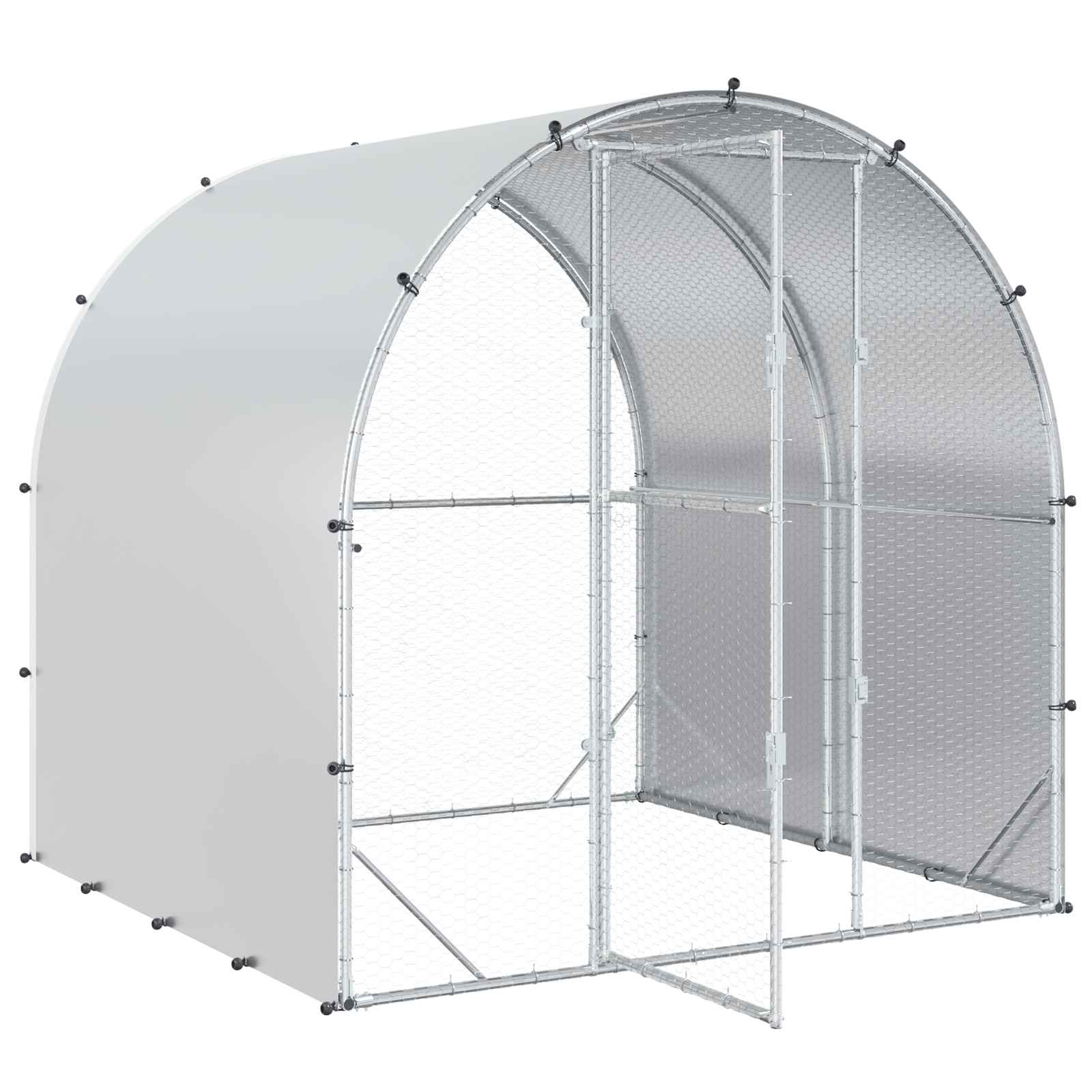 Pollaio Argento 200 x 200 x 200 cm Acciaio zincato