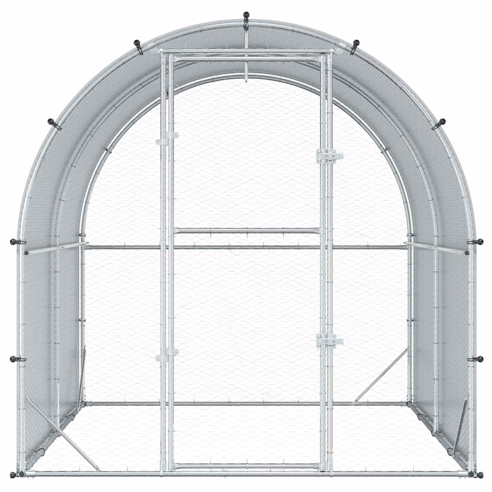 Pollaio Argento 200 x 200 x 200 cm Acciaio zincato