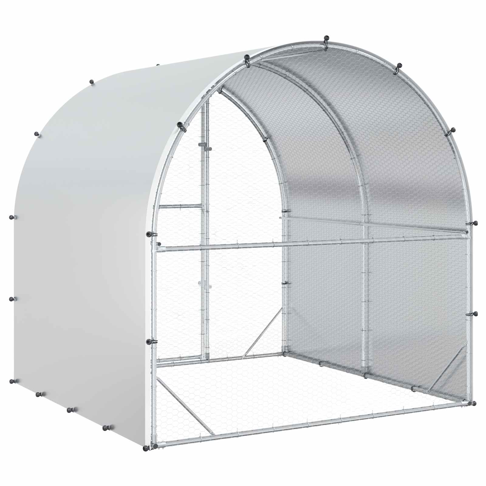 Pollaio Argento 200 x 200 x 200 cm Acciaio zincato