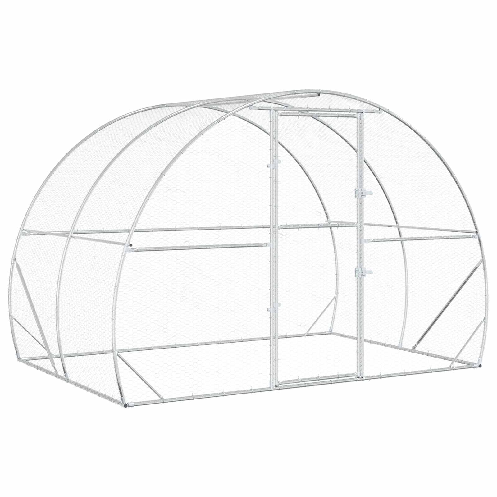 Pollaio Argento 200 x 300 x 200 cm Acciaio zincato