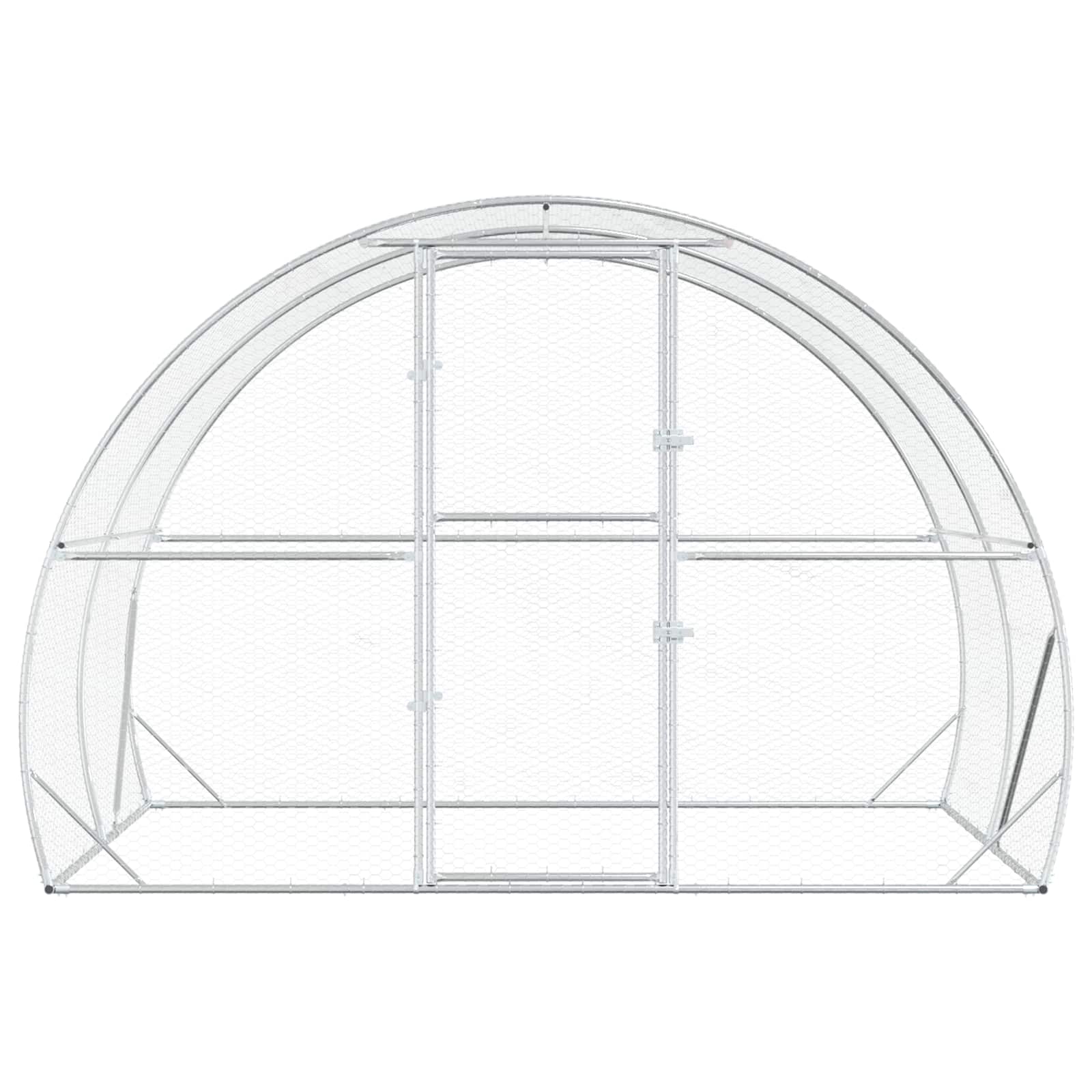 Pollaio Argento 200 x 300 x 200 cm Acciaio zincato