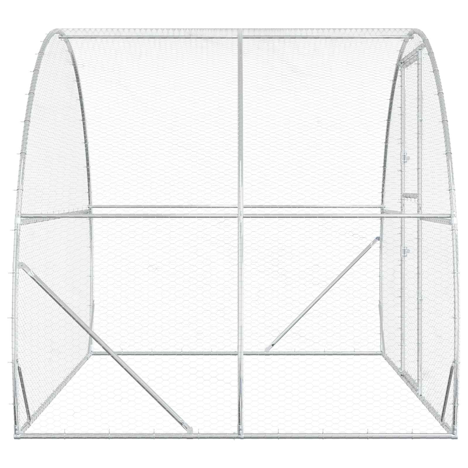 Pollaio Argento 200 x 300 x 200 cm Acciaio zincato