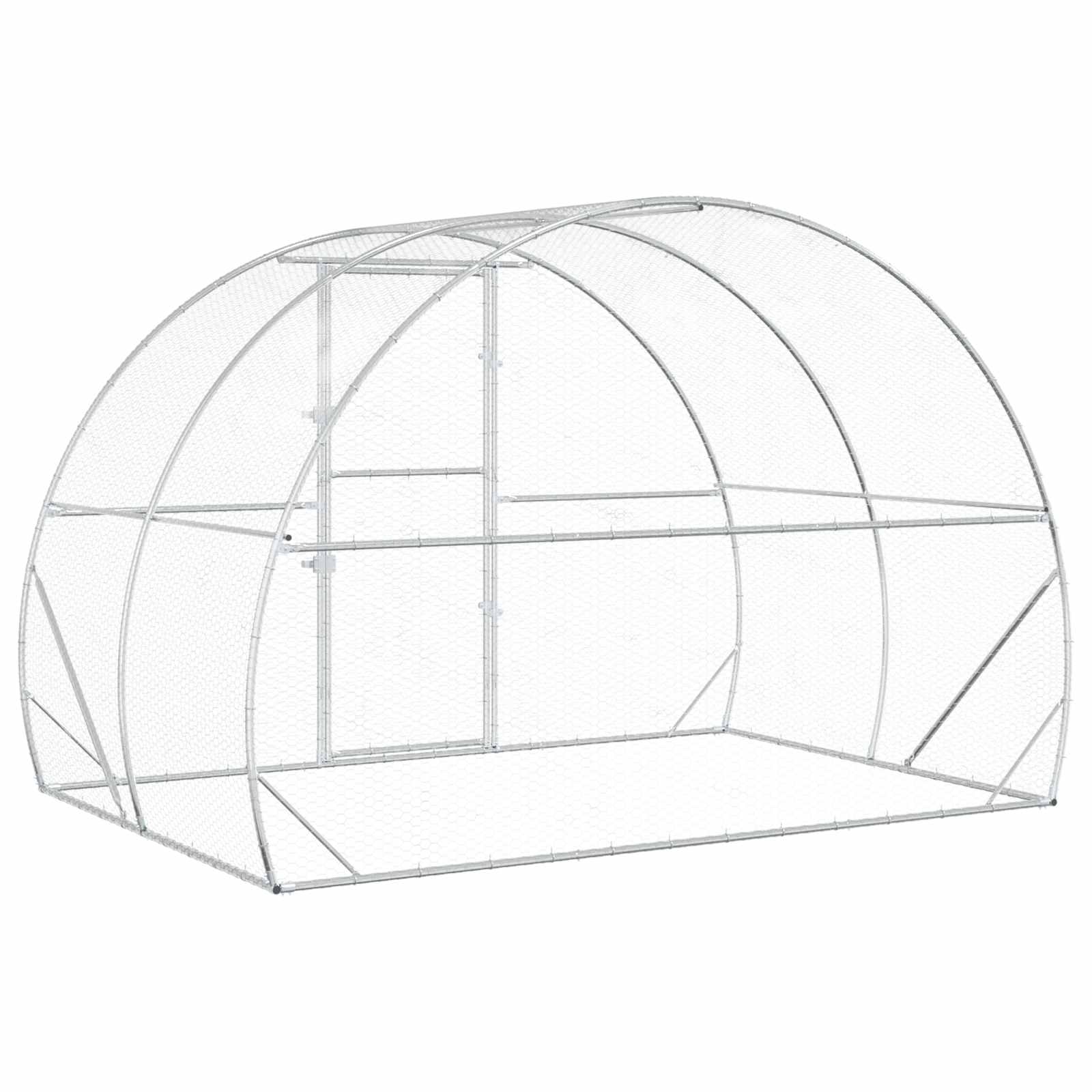 Pollaio Argento 200 x 300 x 200 cm Acciaio zincato