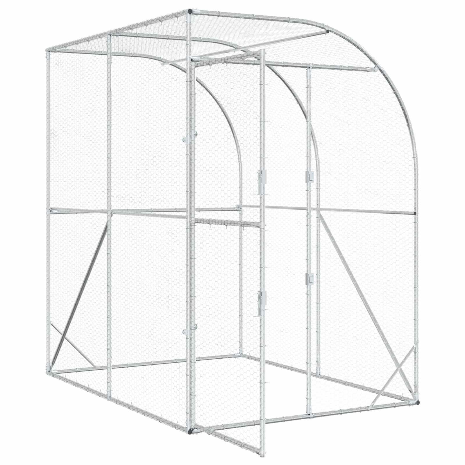 Pollaio Argento 200 x 200 x 215 cm Acciaio zincato