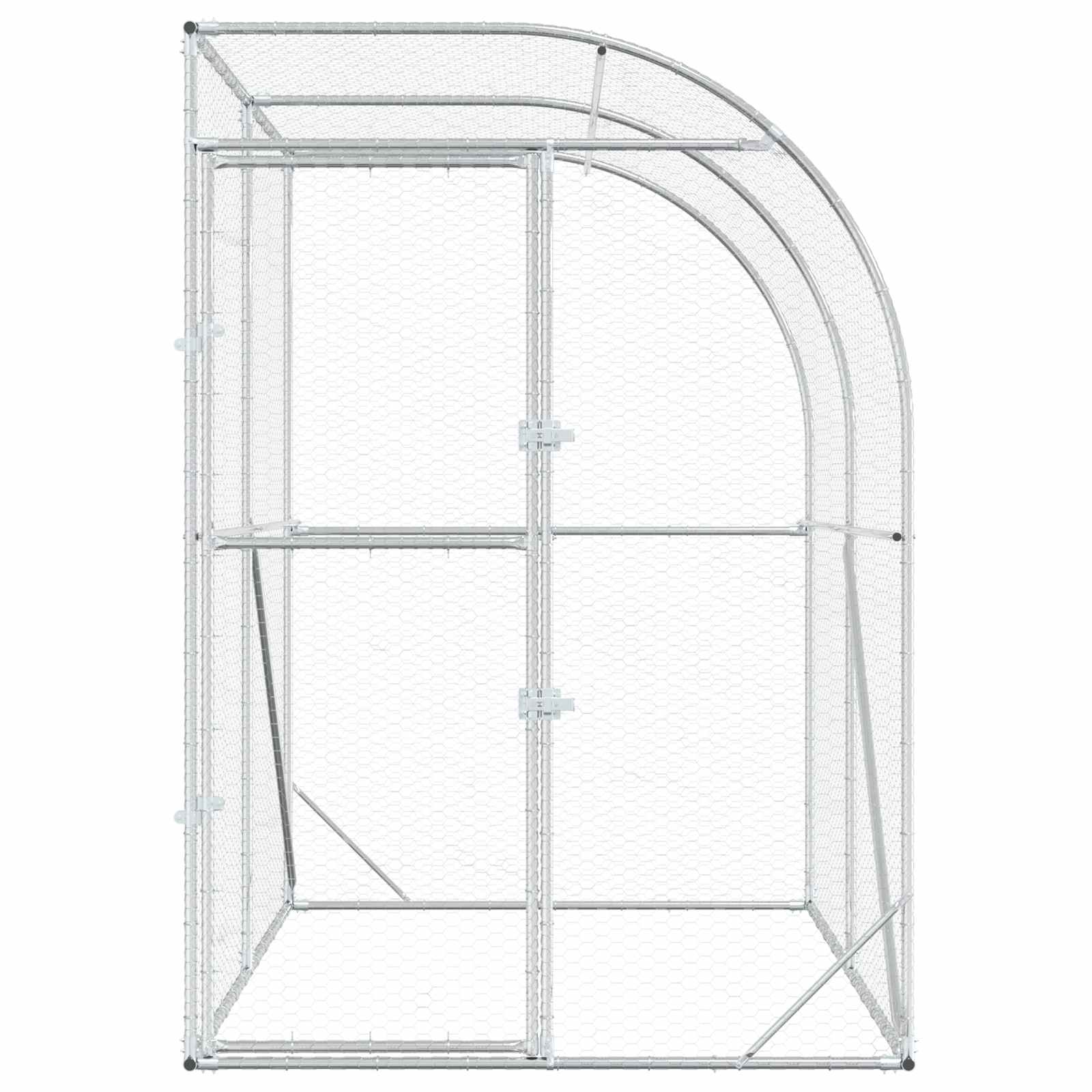 Pollaio Argento 200 x 200 x 215 cm Acciaio zincato