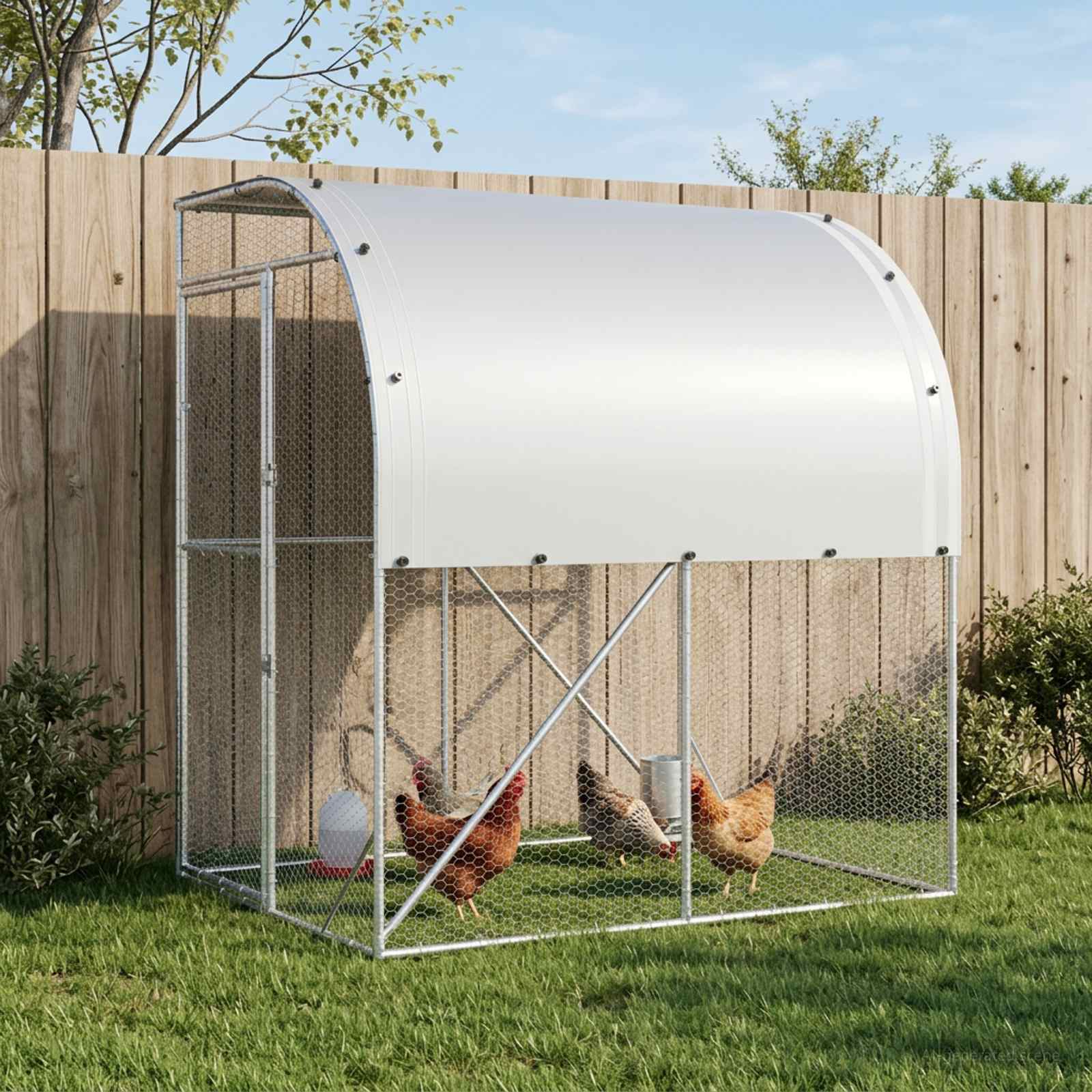 Pollaio Argento 200 x 200 x 215 cm Acciaio zincato
