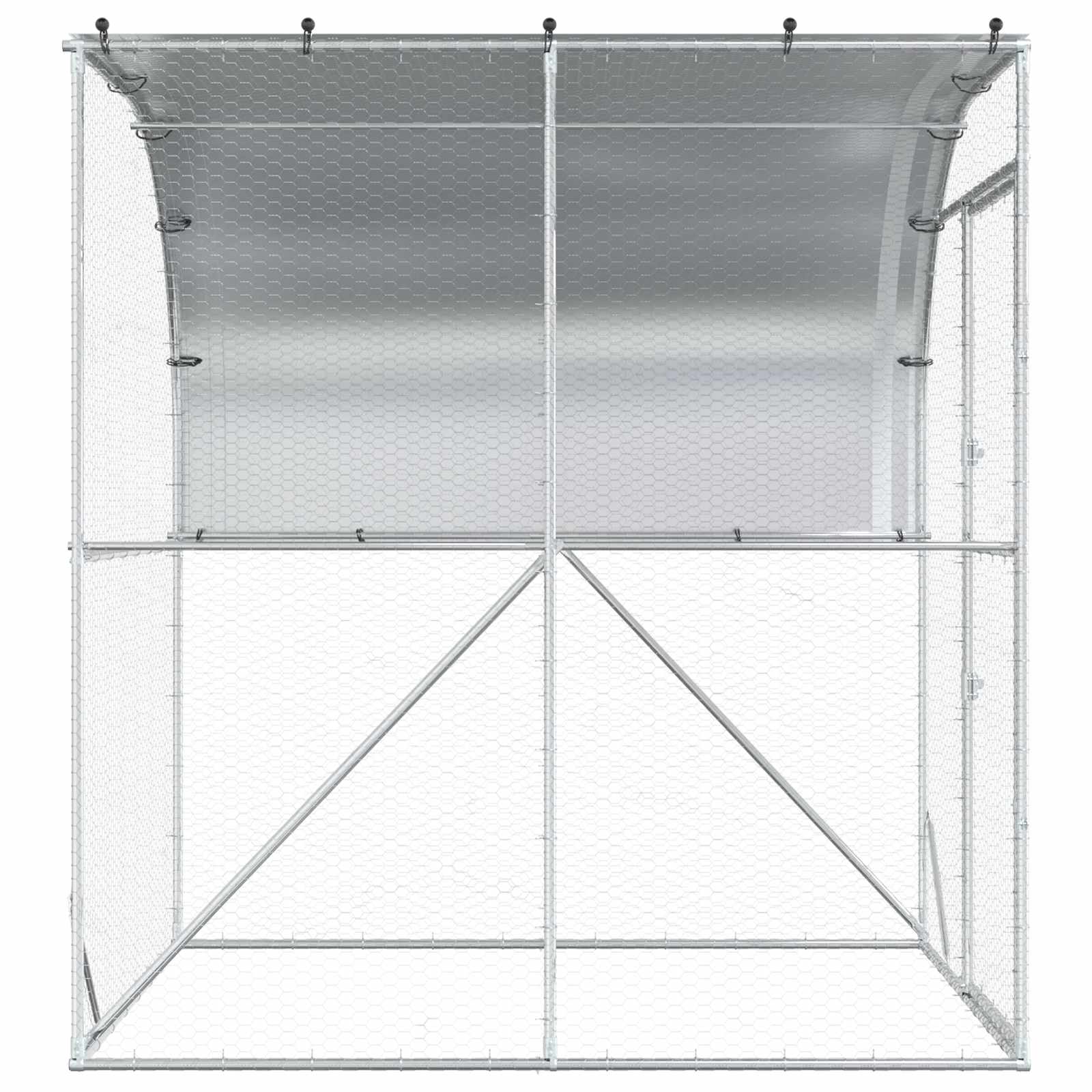 Pollaio Argento 200 x 200 x 215 cm Acciaio zincato
