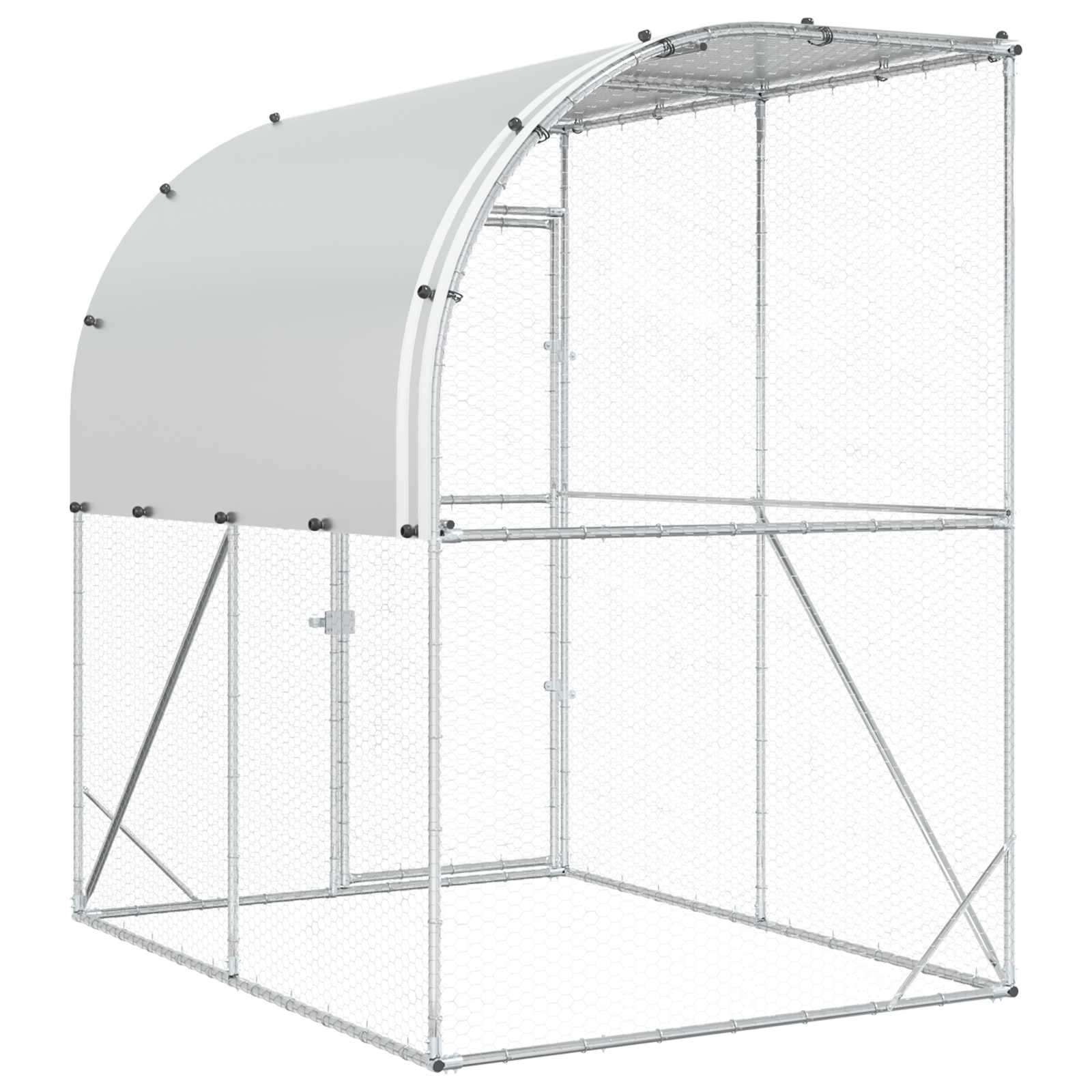 Pollaio Argento 200 x 200 x 215 cm Acciaio zincato