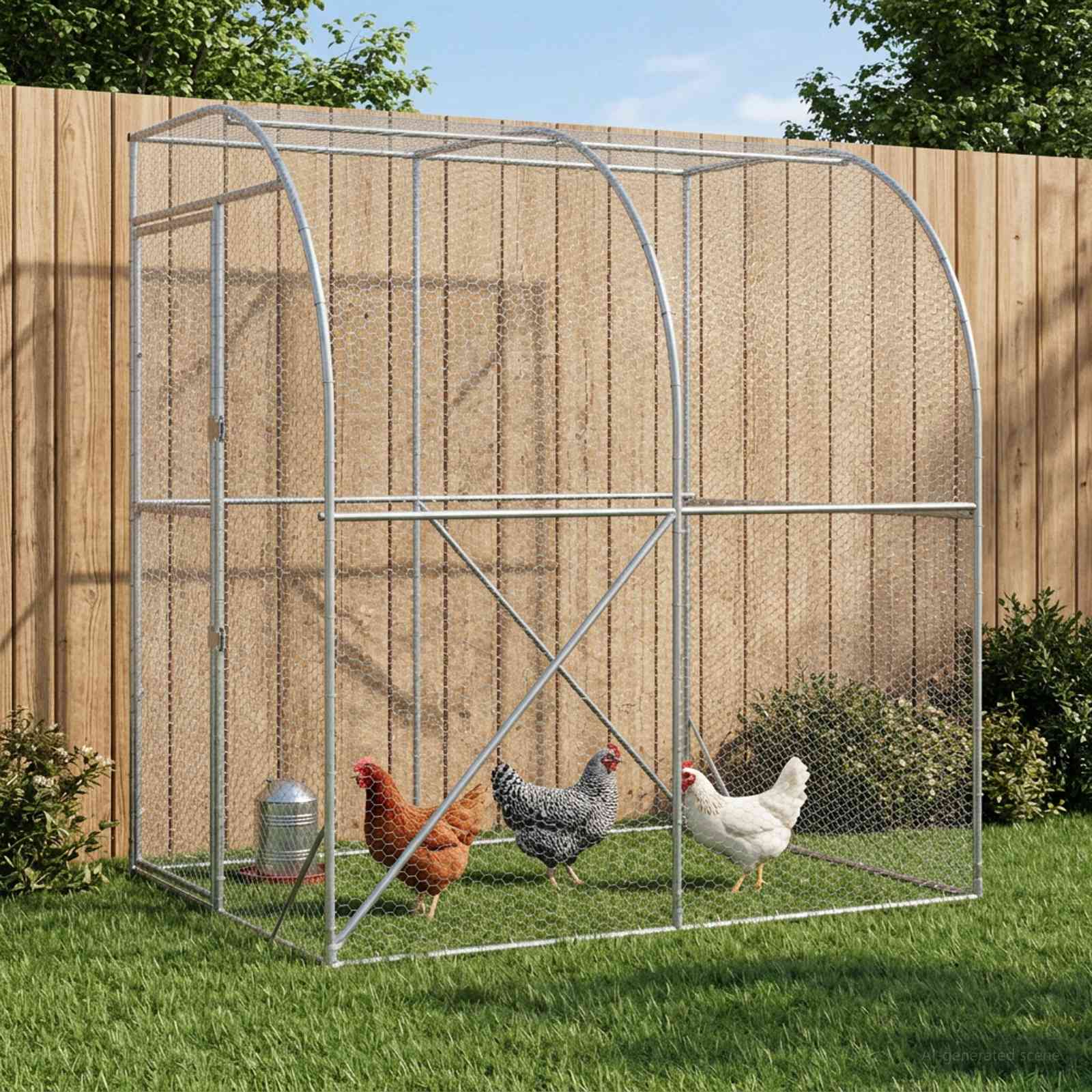 Pollaio Argento 200 x 200 x 215 cm Acciaio zincato