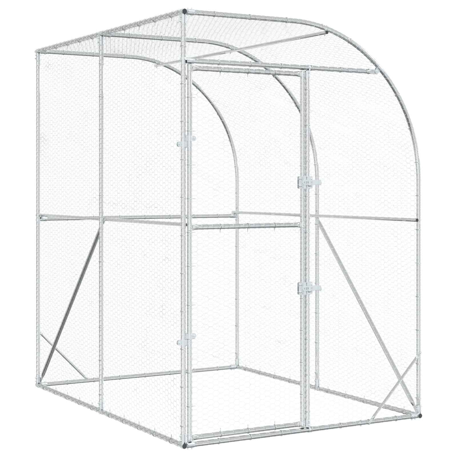 Pollaio Argento 200 x 200 x 215 cm Acciaio zincato
