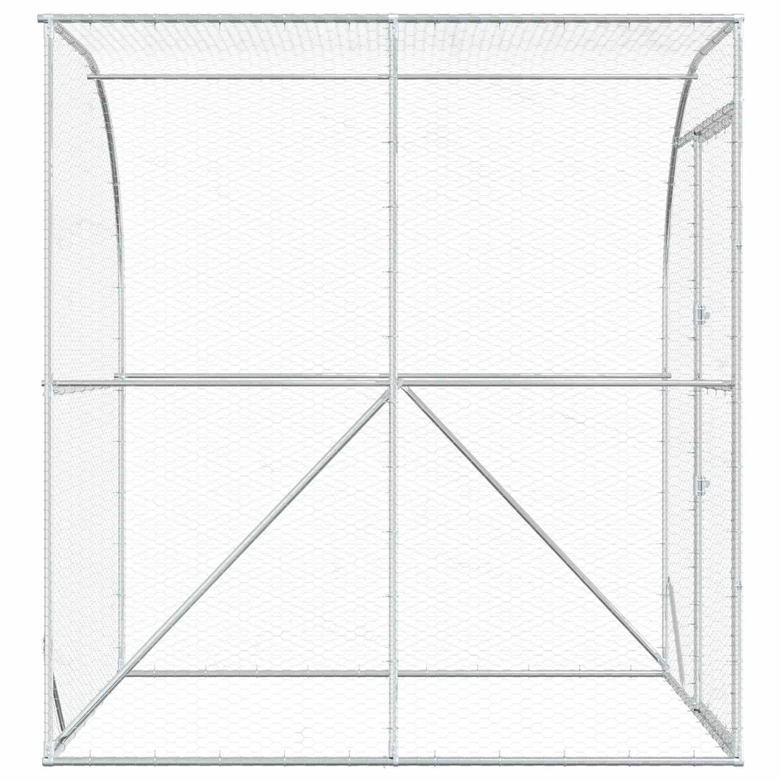 Pollaio Argento 200 x 200 x 215 cm Acciaio zincato