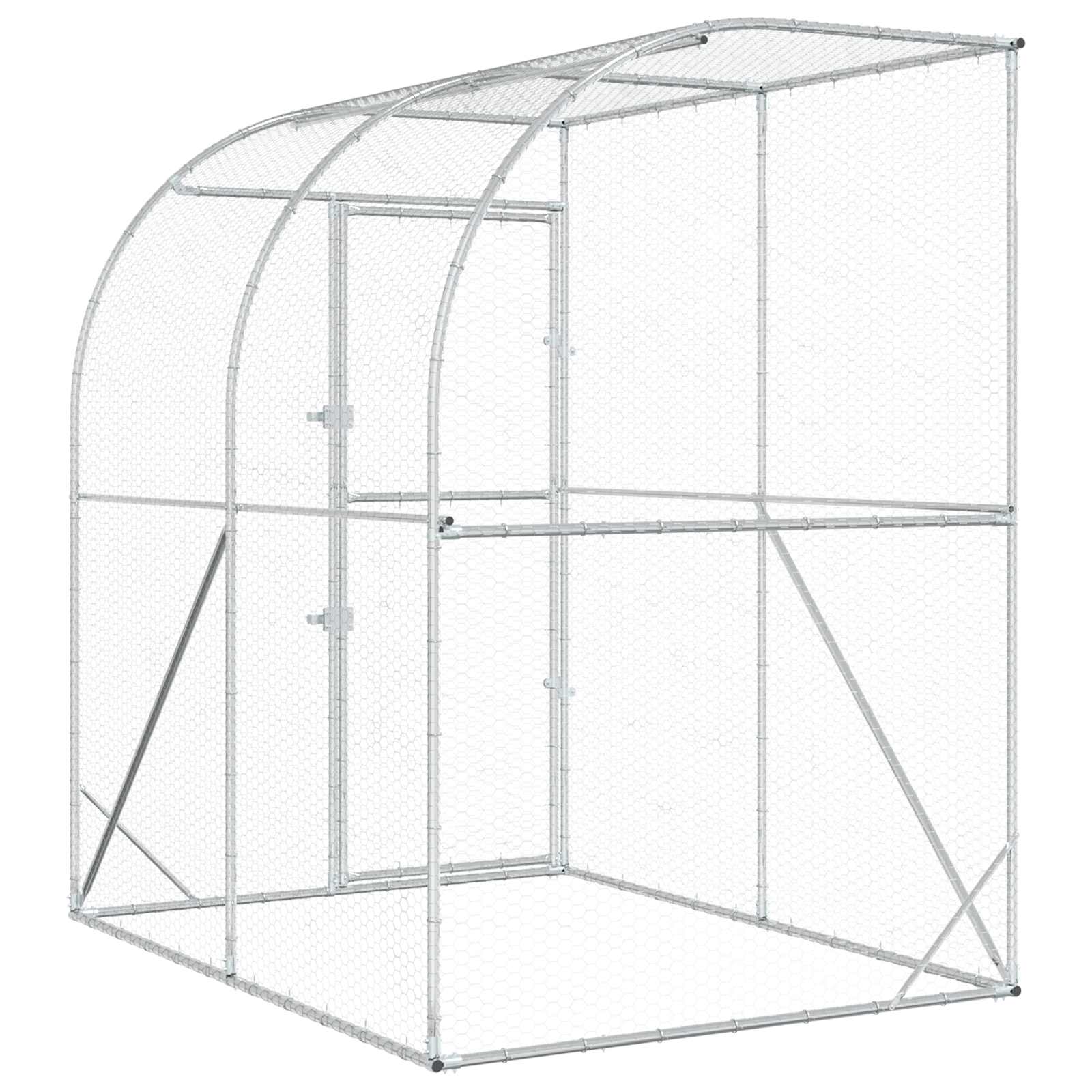 Pollaio Argento 200 x 200 x 215 cm Acciaio zincato