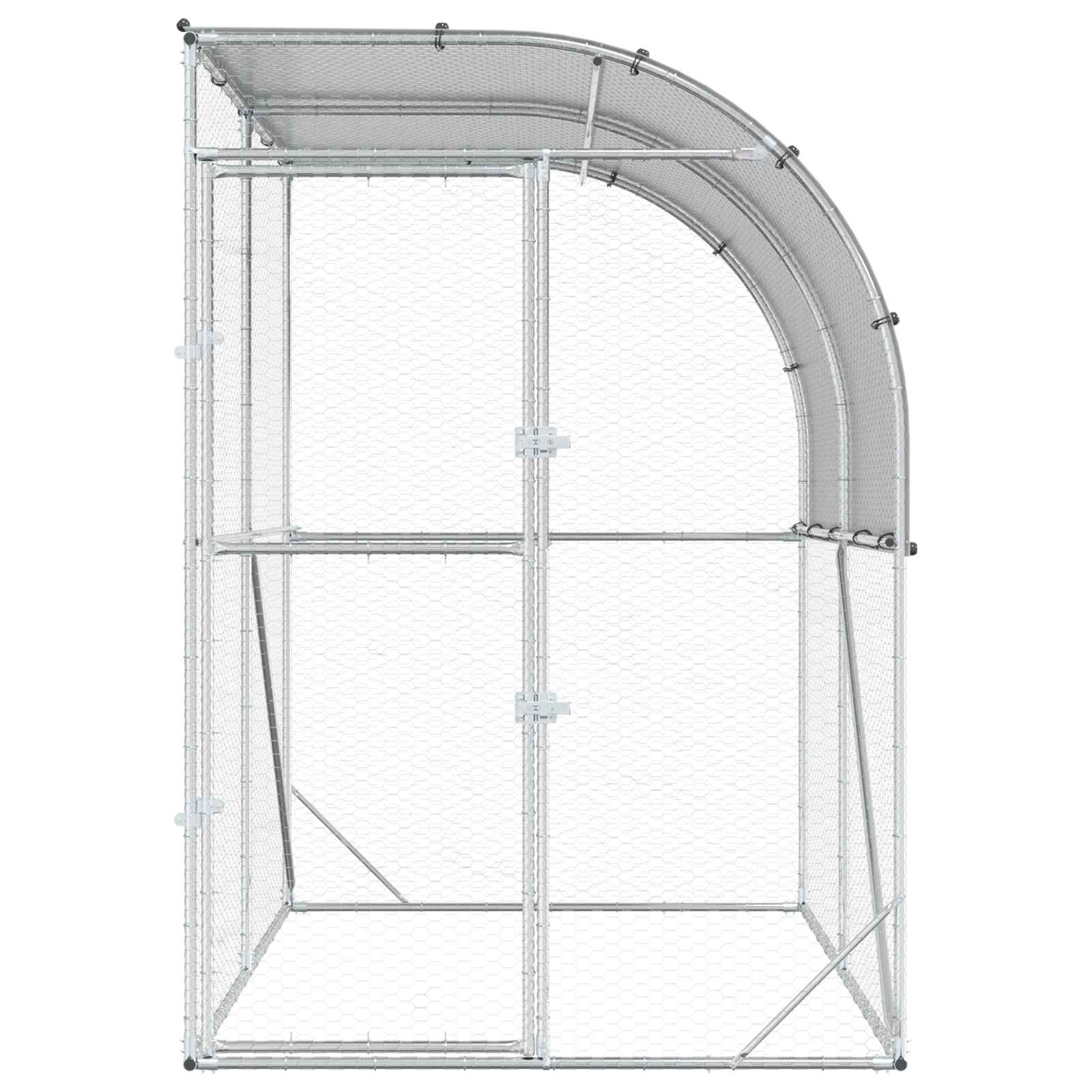 Pollaio Argento 200 x 200 x 215 cm Acciaio zincato