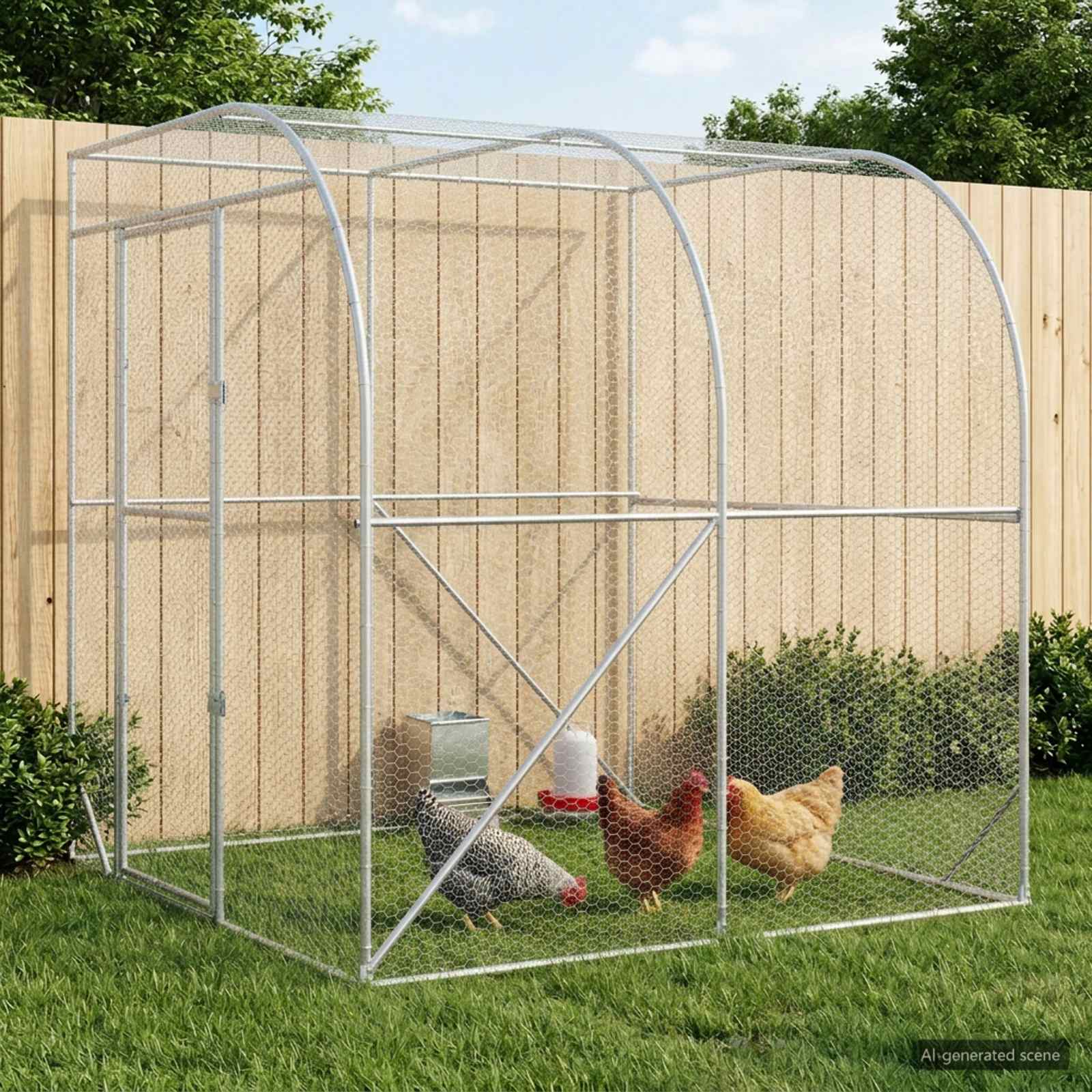 Pollaio Argento 200 x 200 x 215 cm Acciaio zincato