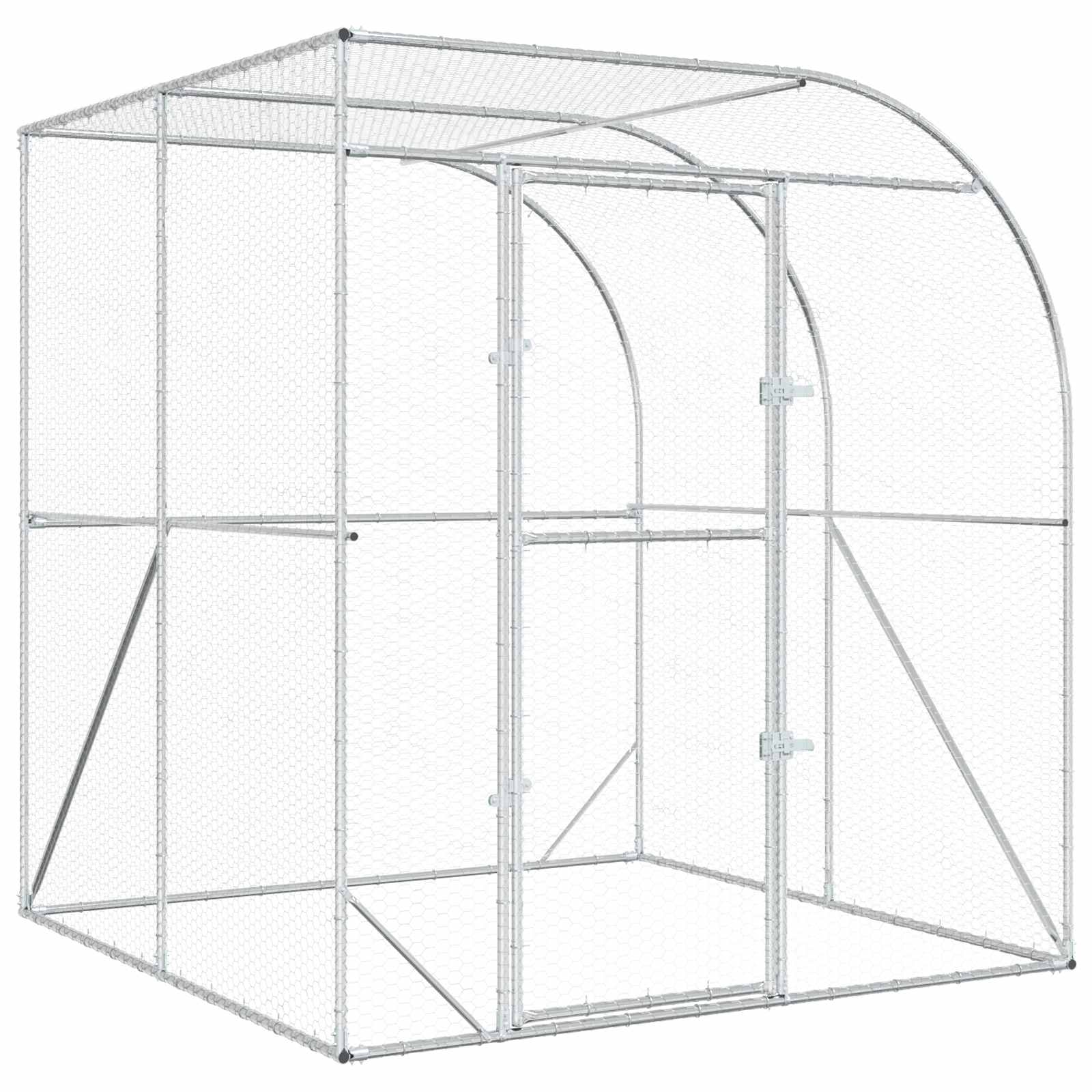 Pollaio Argento 200 x 200 x 215 cm Acciaio zincato