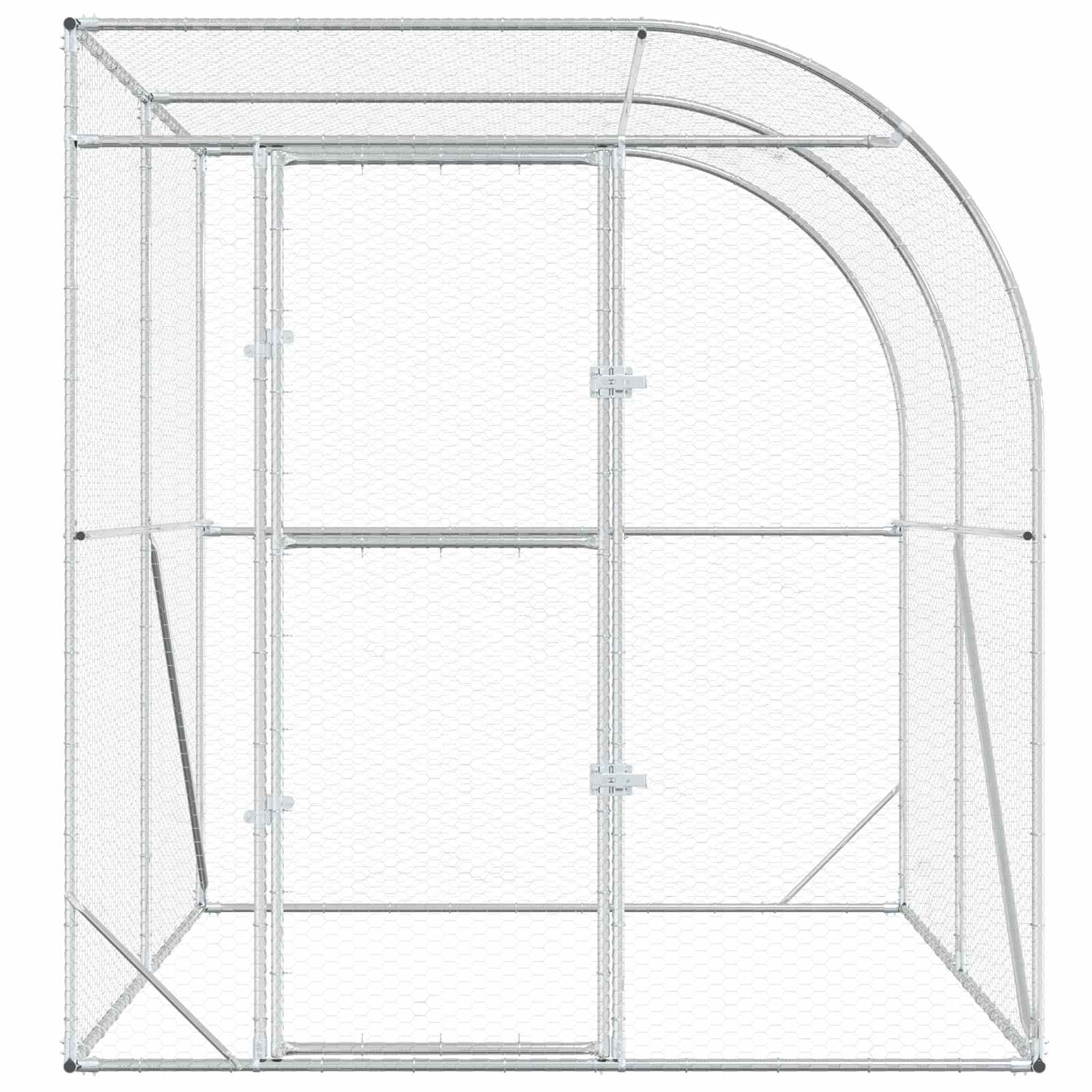 Pollaio Argento 200 x 200 x 215 cm Acciaio zincato