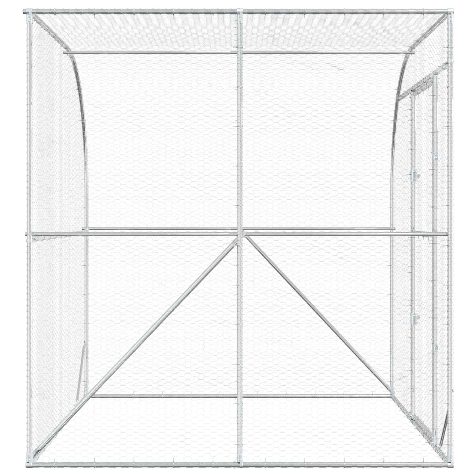 Pollaio Argento 200 x 200 x 215 cm Acciaio zincato