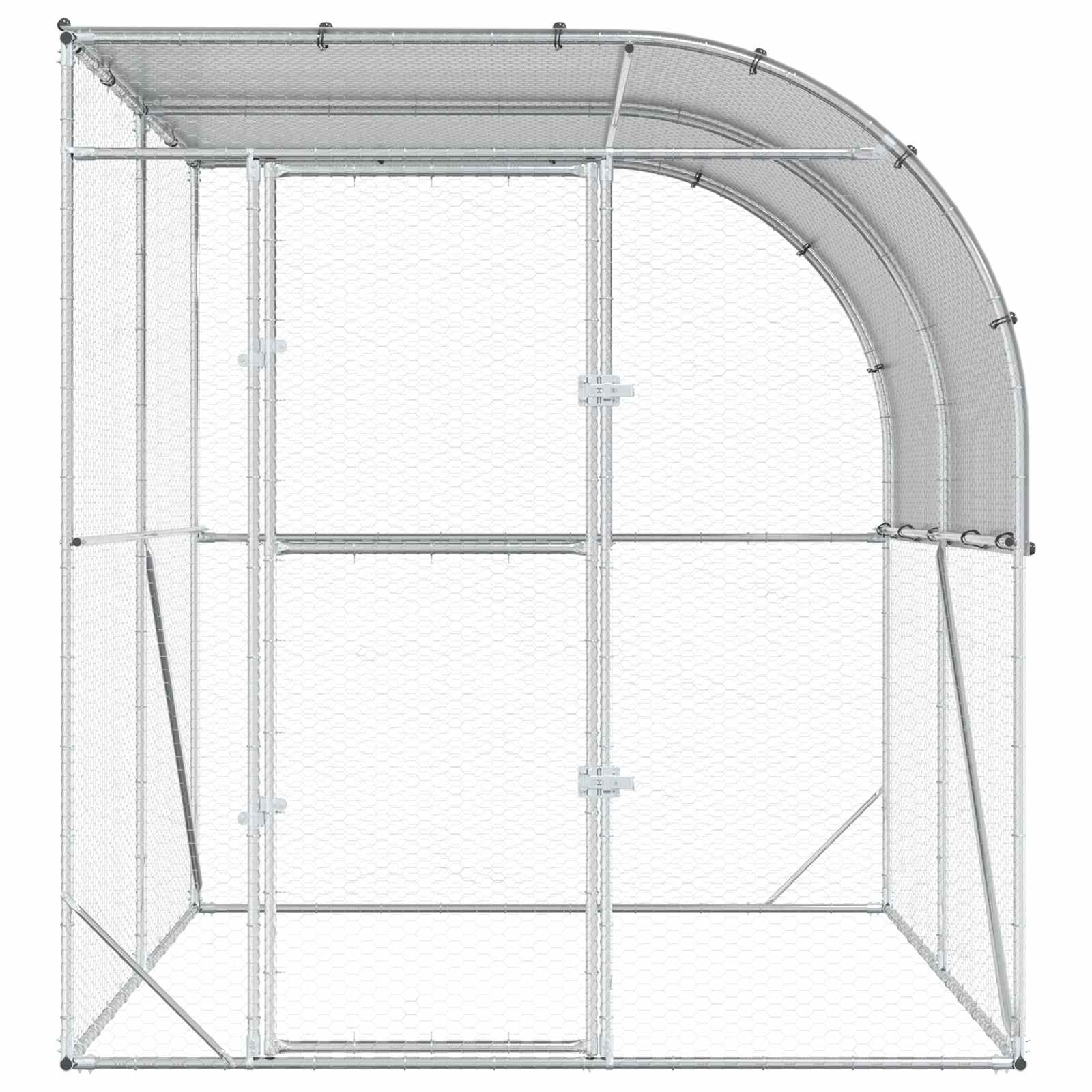 Pollaio Argento 200 x 200 x 215 cm Acciaio zincato