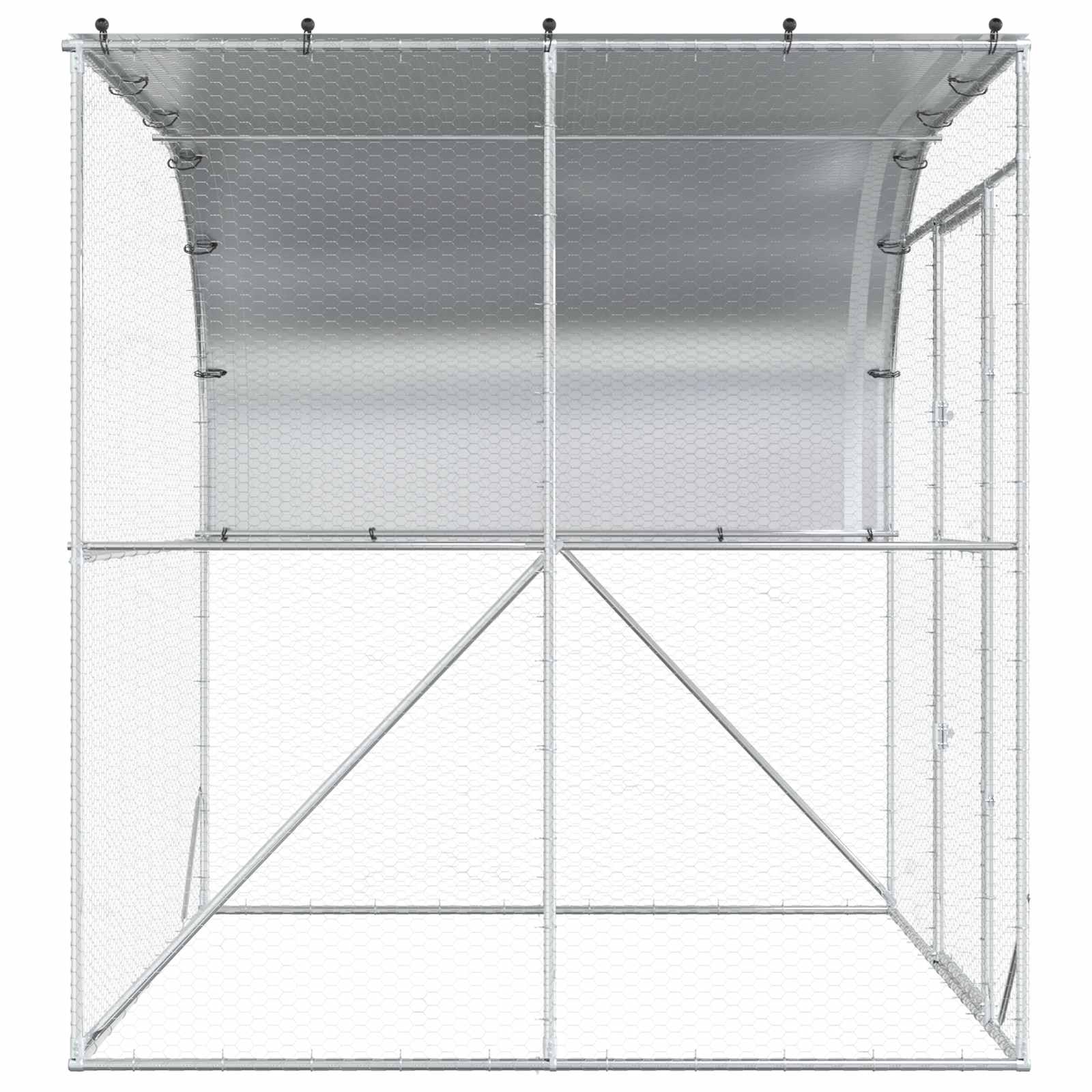 Pollaio Argento 200 x 200 x 215 cm Acciaio zincato