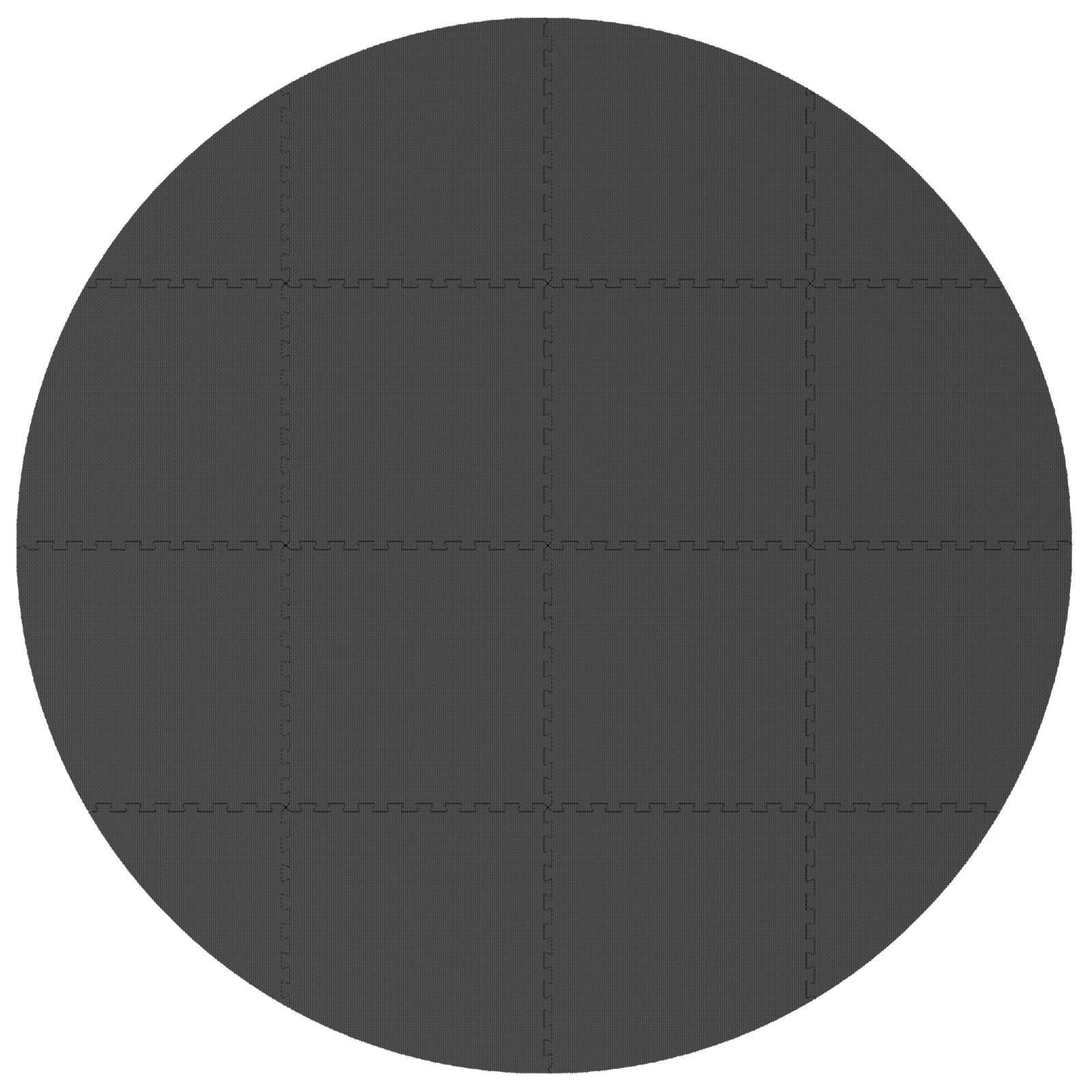 Tappetino per piscina 16 pz Ø 235 cm Rotondo Schiuma EVA Nero