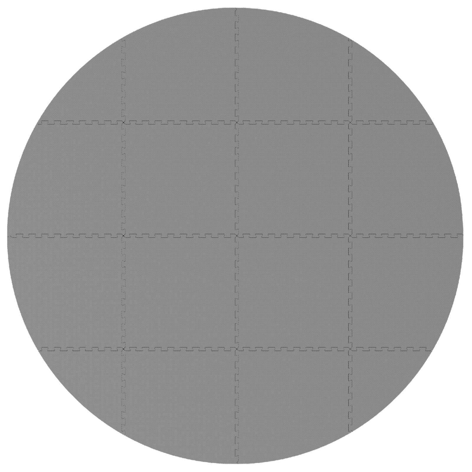 Tappetino per piscina 16 pz Ø 235 cm Rotondo Schiuma EVA Grigio