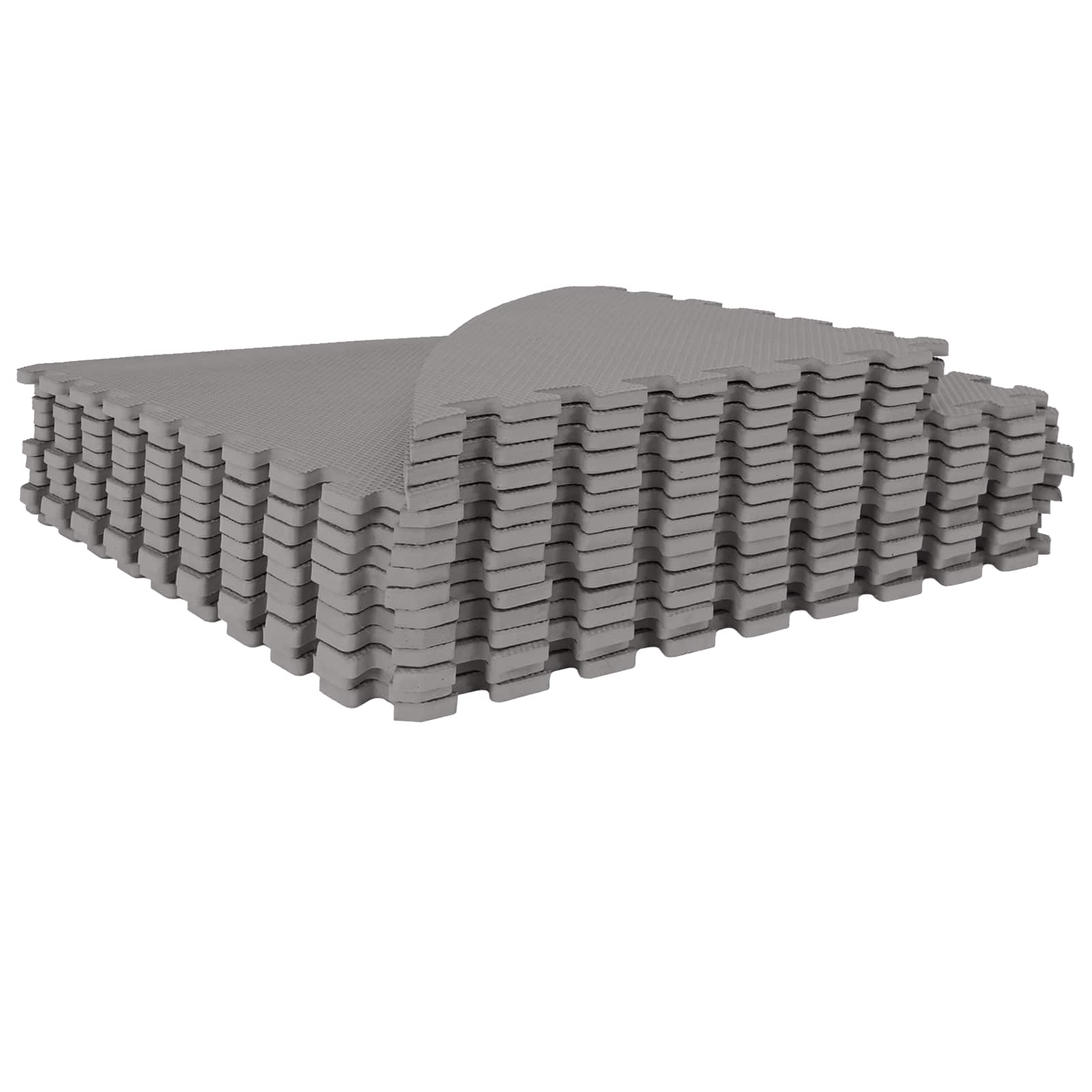 Tappetino per piscina 16 pz Ø 235 cm Rotondo Schiuma EVA Grigio