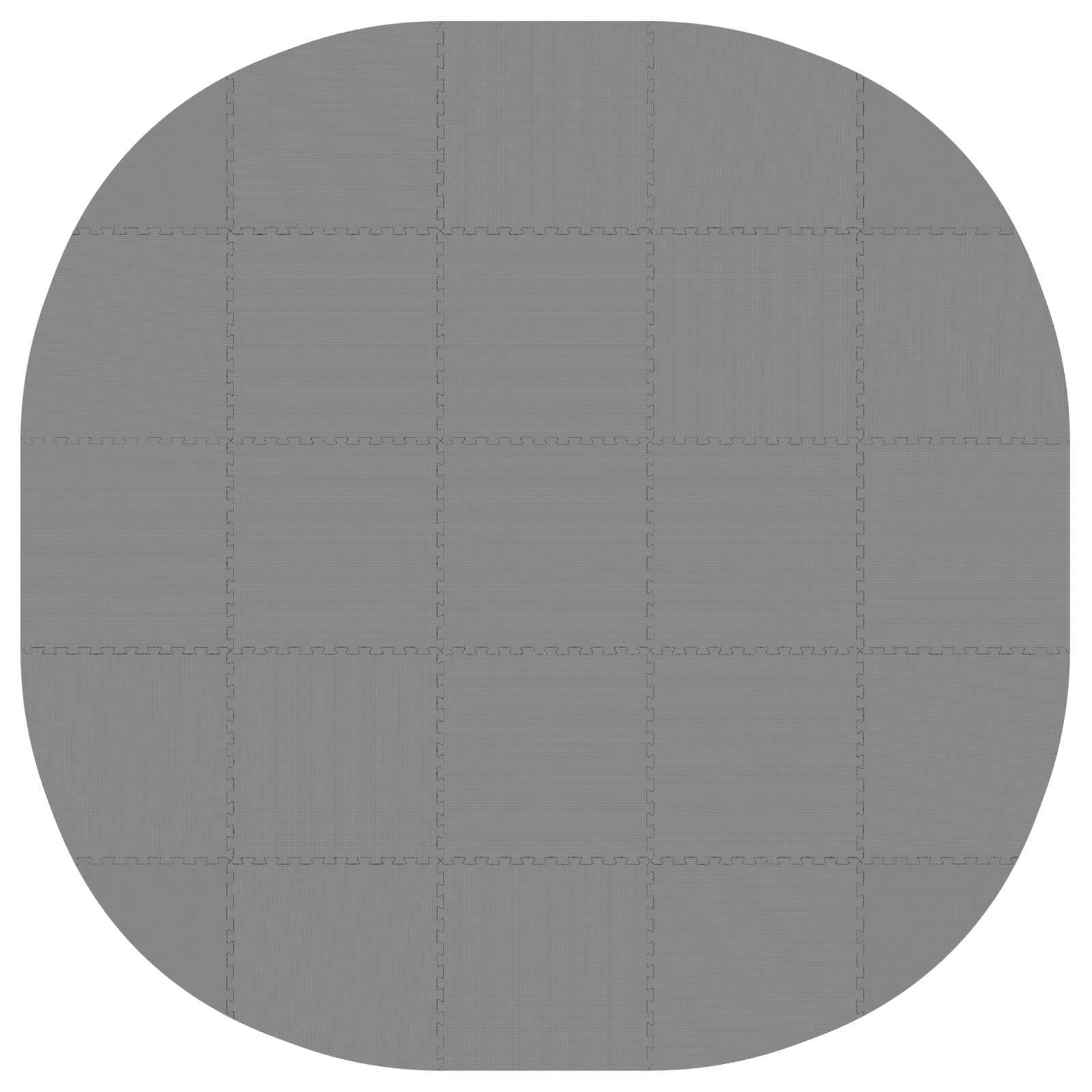 Tappetino per piscina 25 pz Ø 292 cm Rotondo Schiuma EVA Grigio