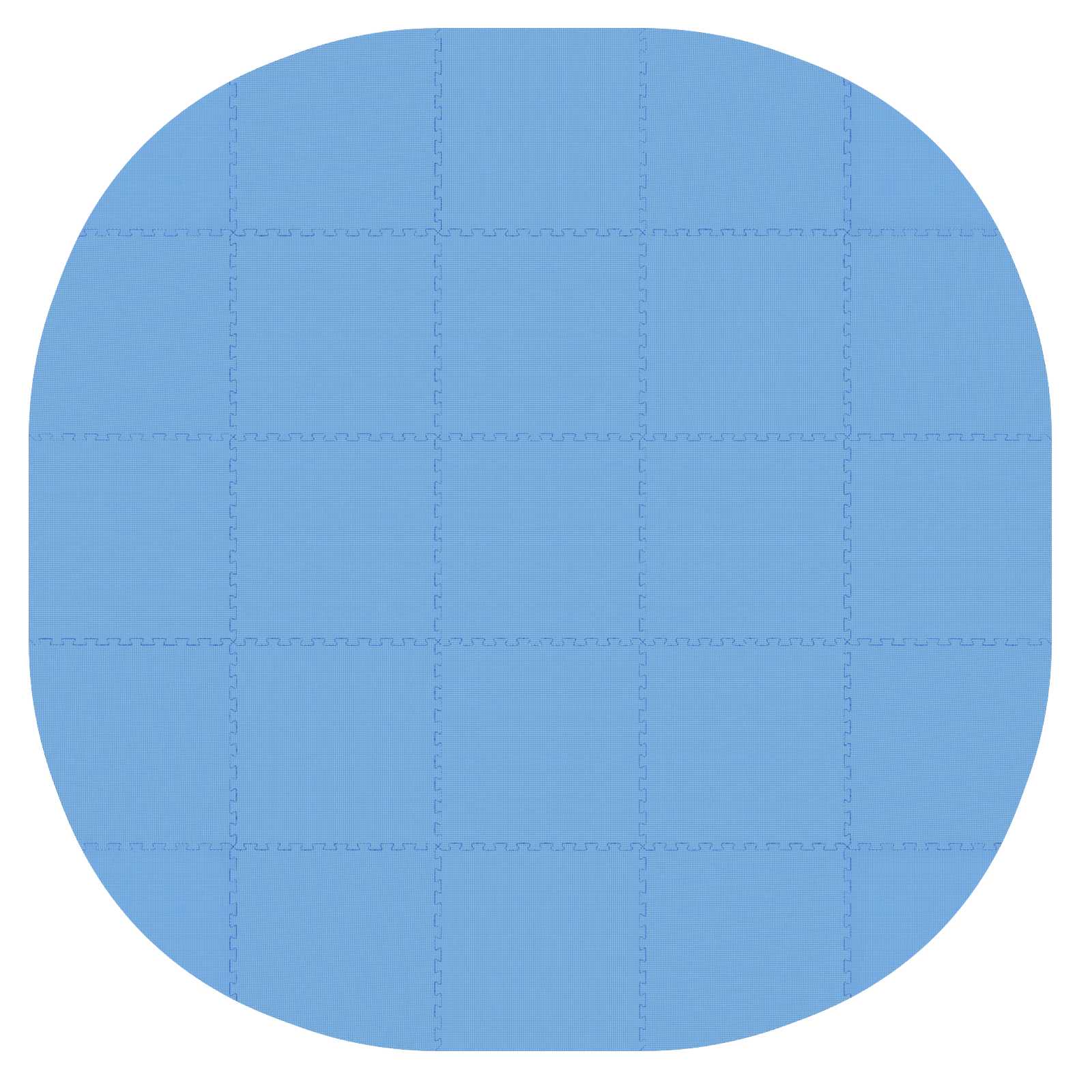 Tappetino per piscina 25 pz Ø 292 cm Rotondo Schiuma EVA Blu