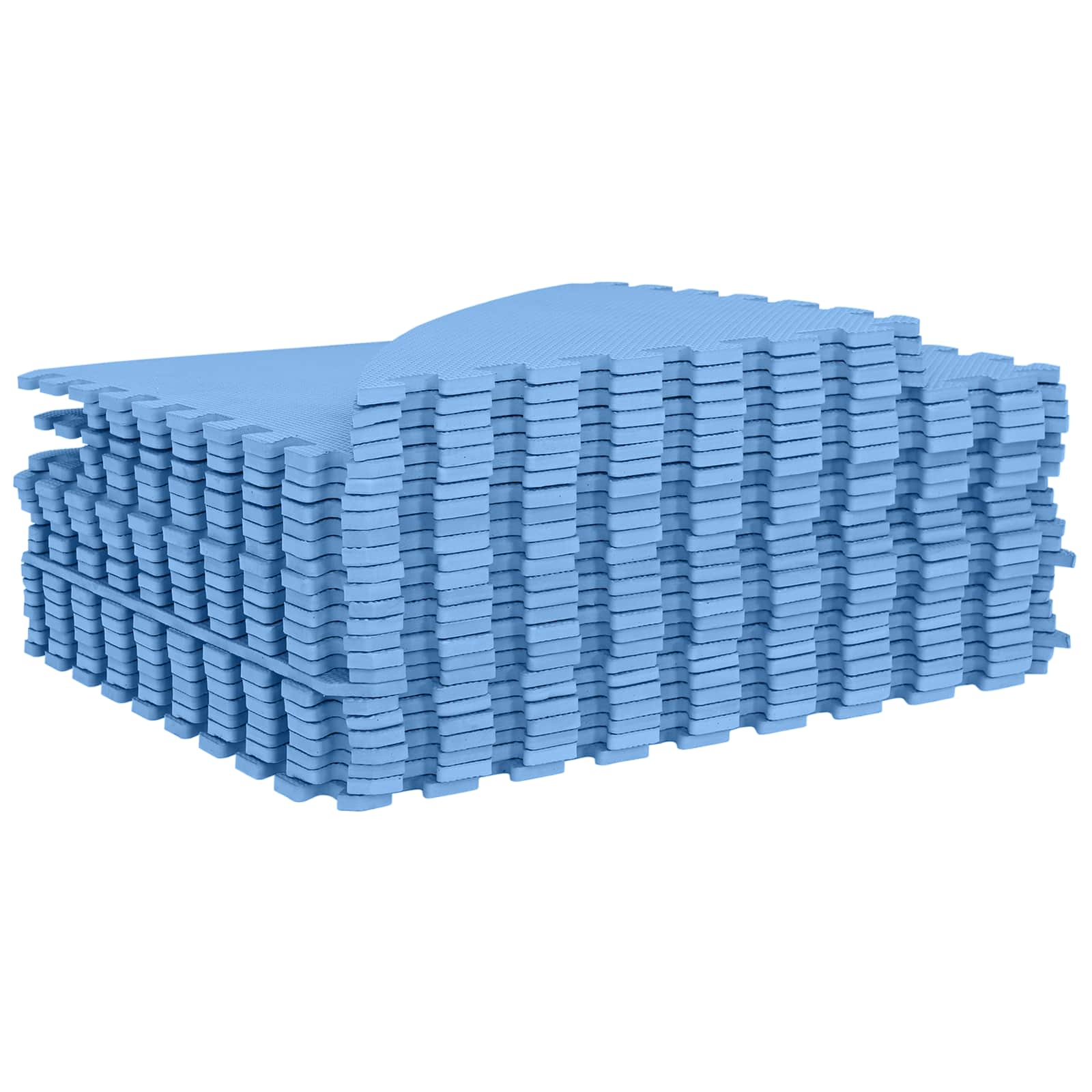 Tappetino per piscina 25 pz Ø 292 cm Rotondo Schiuma EVA Blu