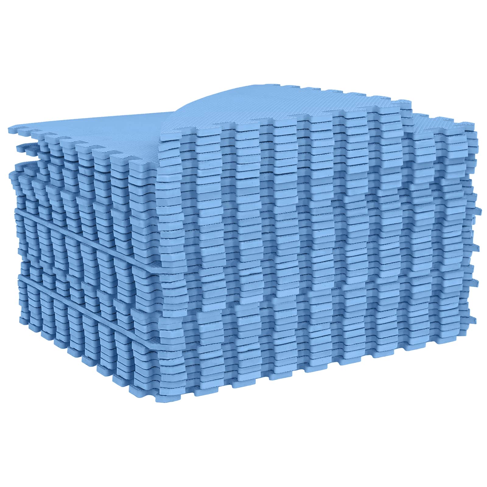 Tappetino per piscina 36 pz Ø 350 cm Rotondo Schiuma EVA Blu