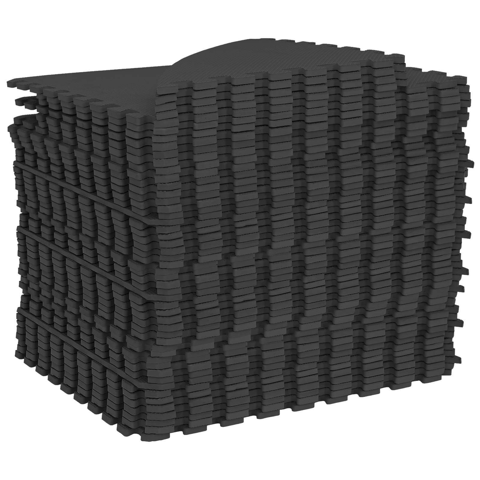 Tappetino per piscina 49 pz Ø 408 cm Rotondo Schiuma EVA Nero