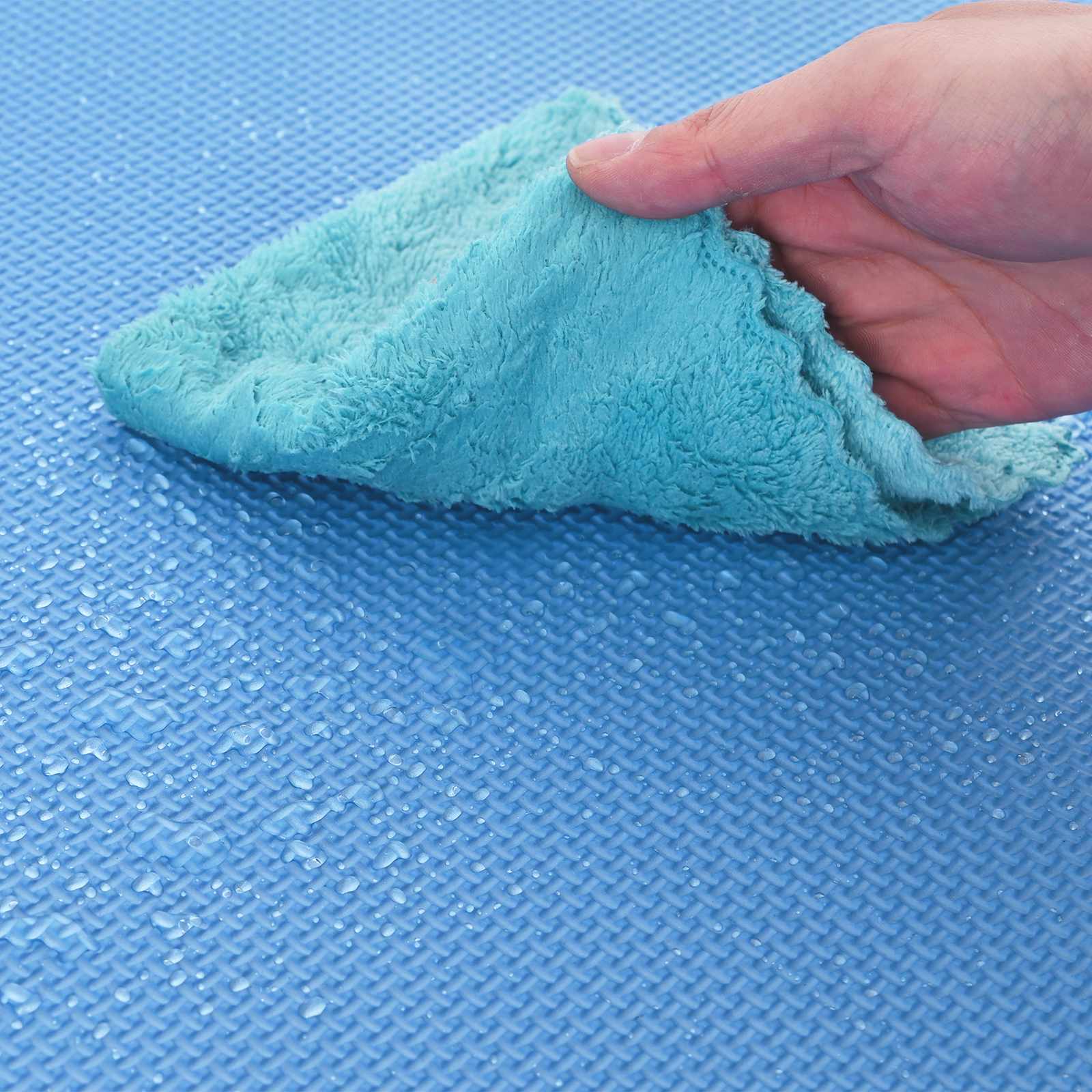 Tappetino per piscina 49 pz Ø 408 cm Rotondo Schiuma EVA Blu
