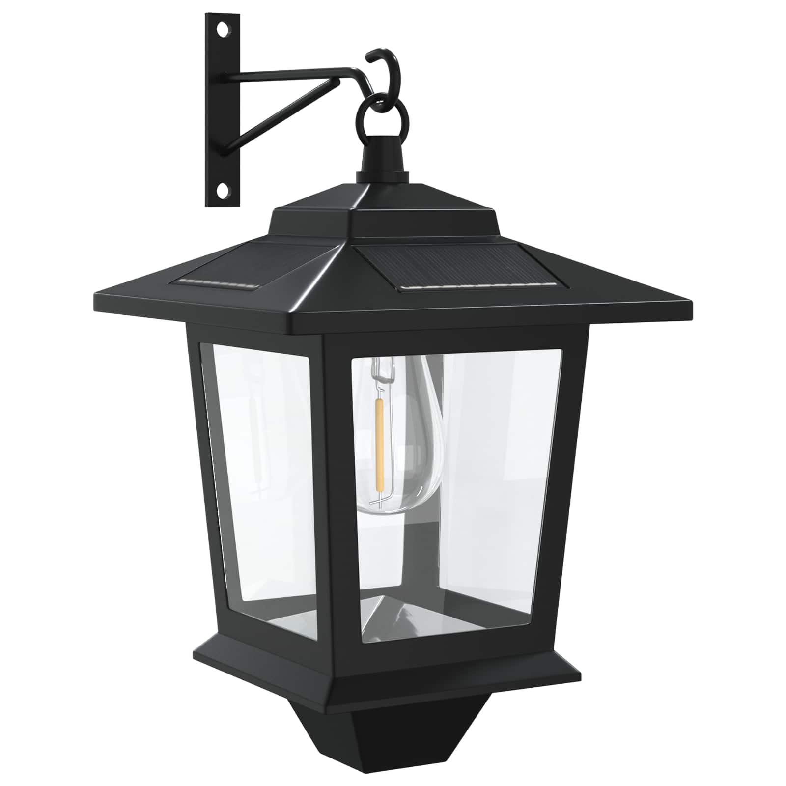 Lampada da Muro with LED Bulb 2 pz Nero 19 x 14 x 25 cm