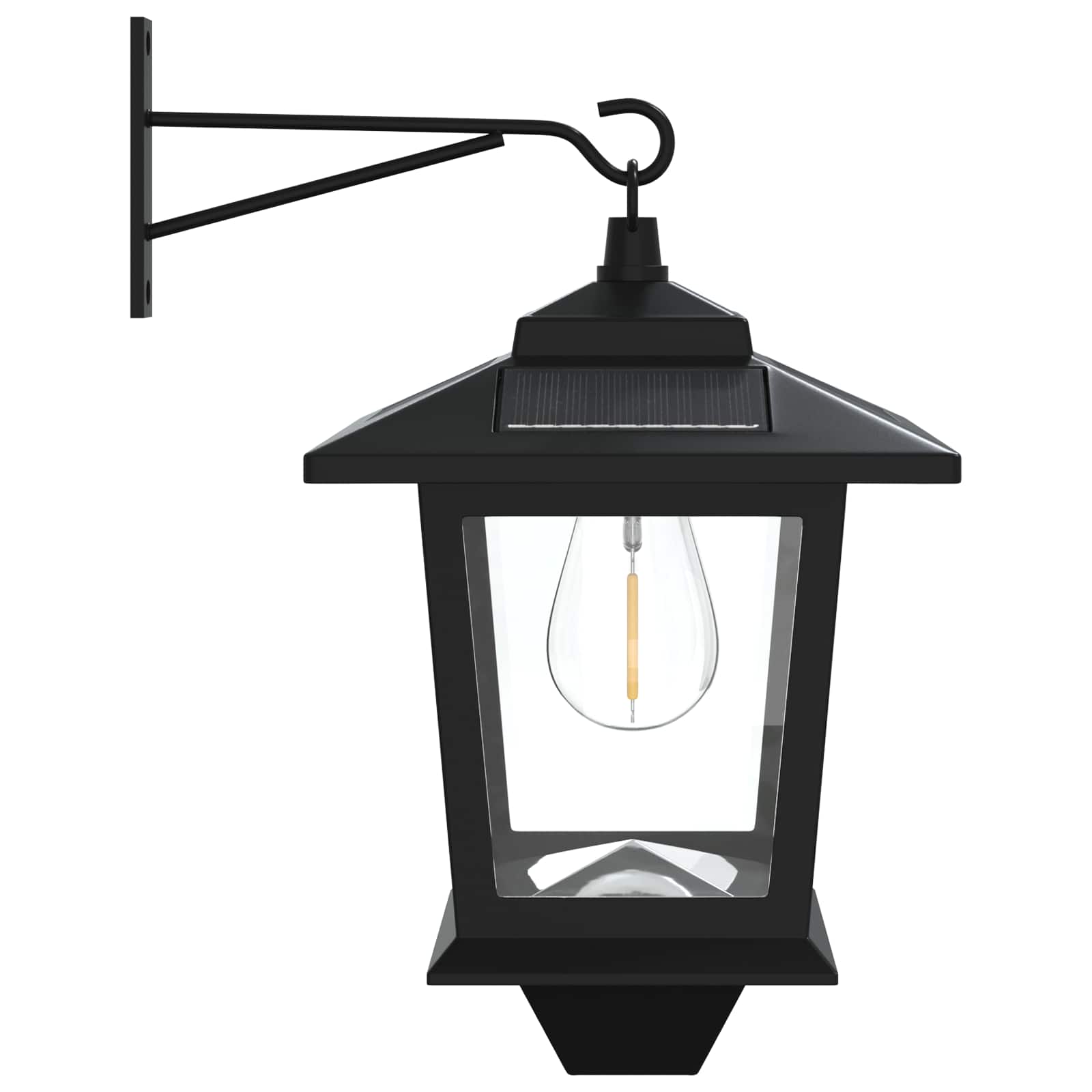 Lampada da Muro with LED Bulb 2 pz Nero 19 x 14 x 25 cm