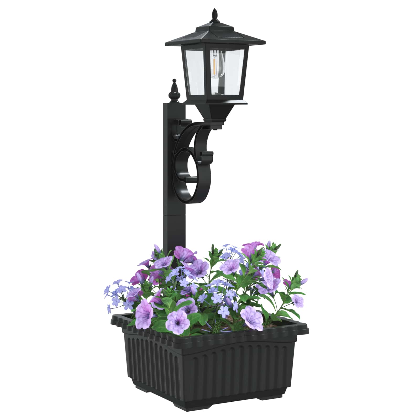 Applique con Vaso with LED Bulb Nero 29 x 28 x 74 cm ABS e PP