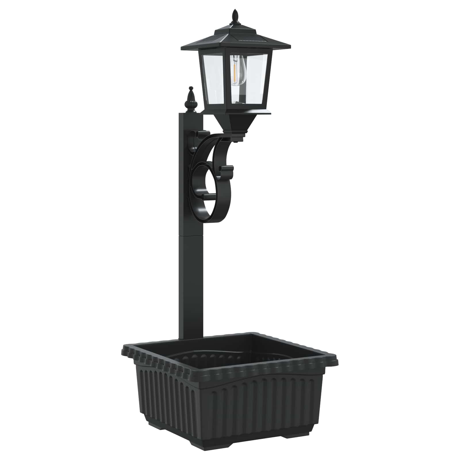 Applique con Vaso with LED Bulb Nero 29 x 28 x 74 cm ABS e PP